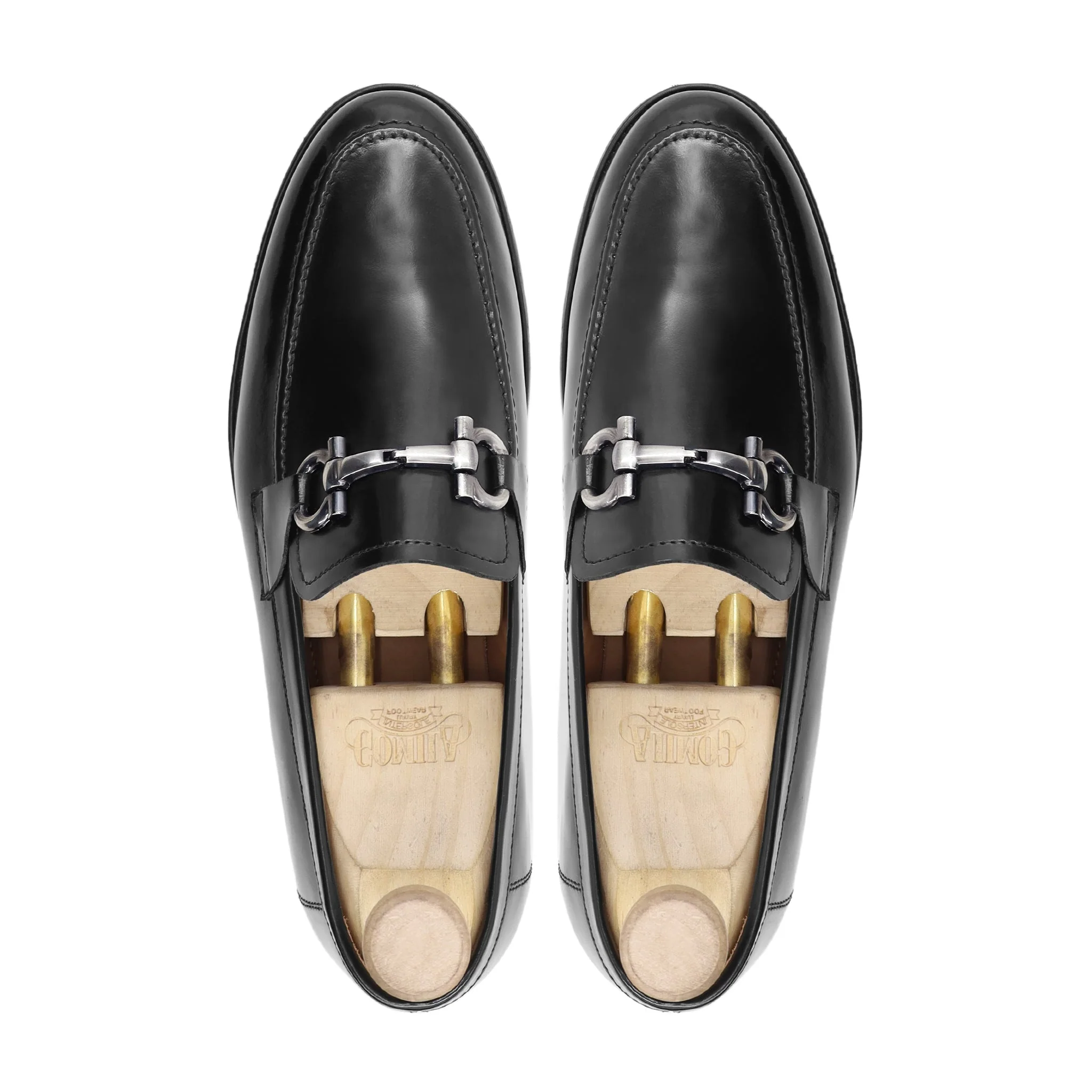 Gliwice - Men's Black Box Leather High Shine Loafer - Image 3