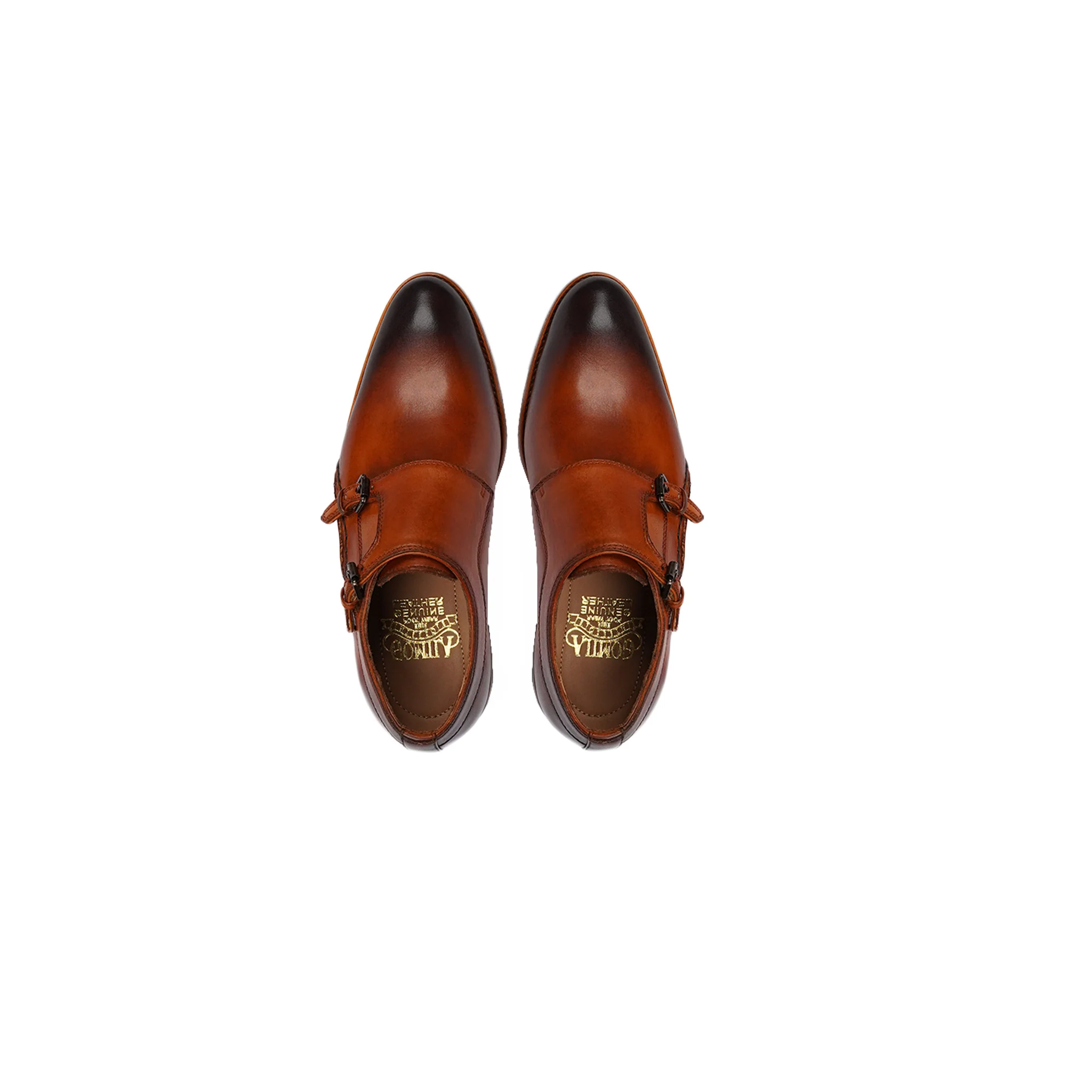 Belen - Kid's Burnished Tan Calf Leather Double Monkstrap (5-12 Years Old) - Image 3