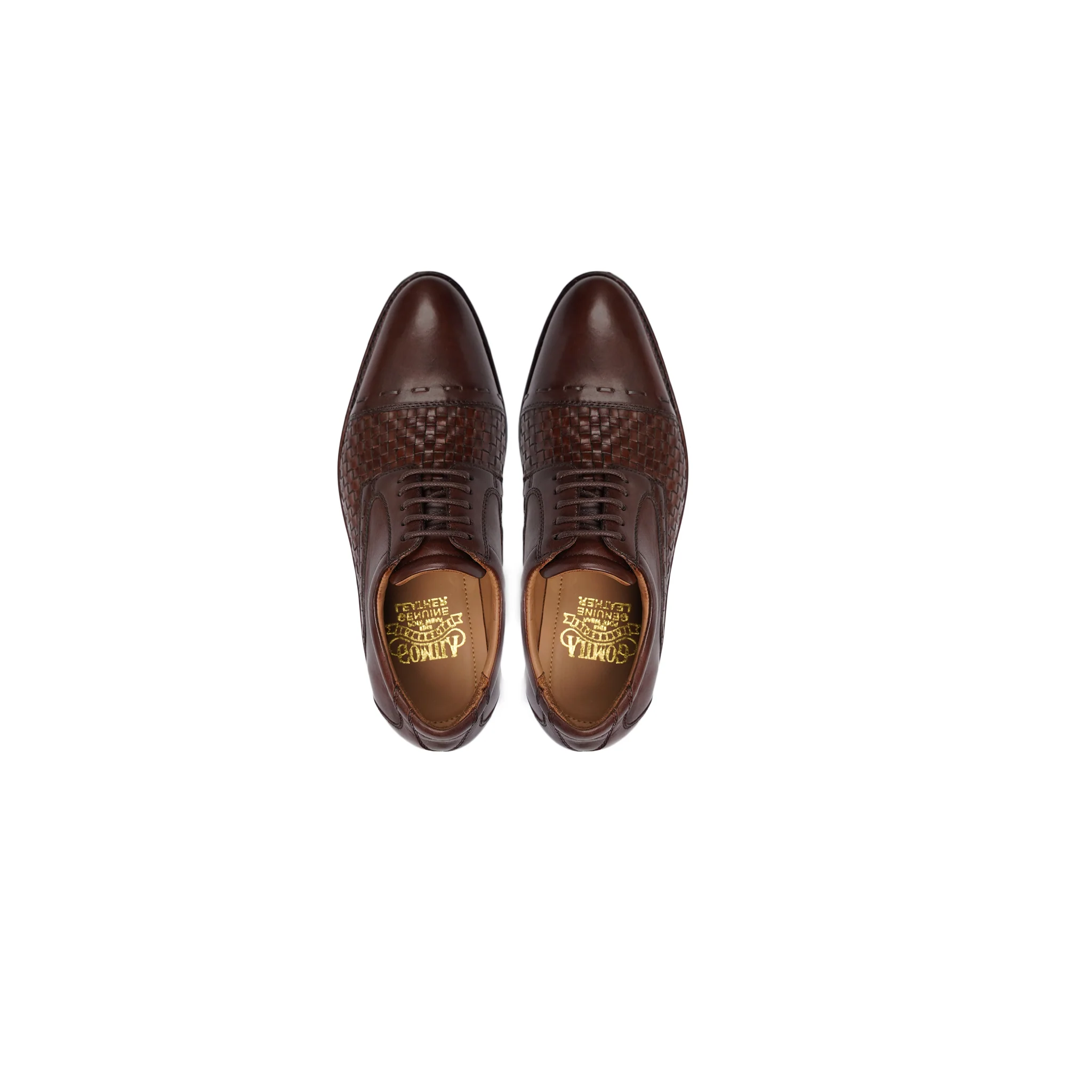 Antino - Kid's Dark Brown Hand Woven Calf Leather Derby Shoe (5-12 Years Old) - Image 3