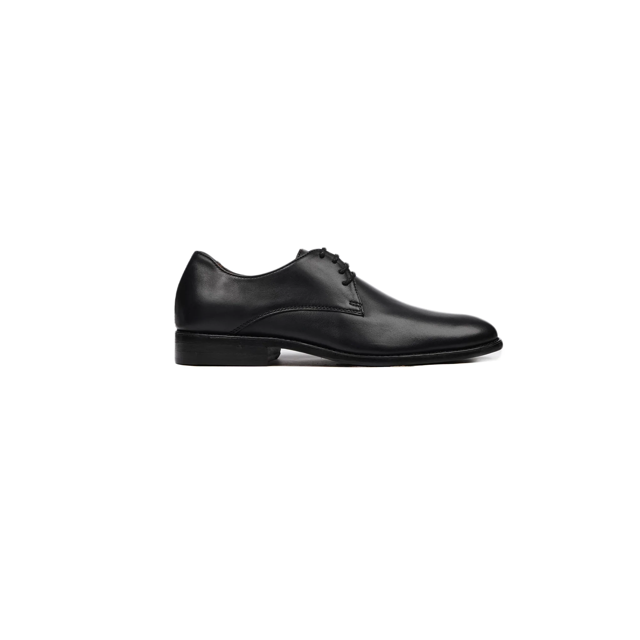 Axel - Kid's Black Calf Leather Derby Shoe (5-12 Years Old) - Image 2