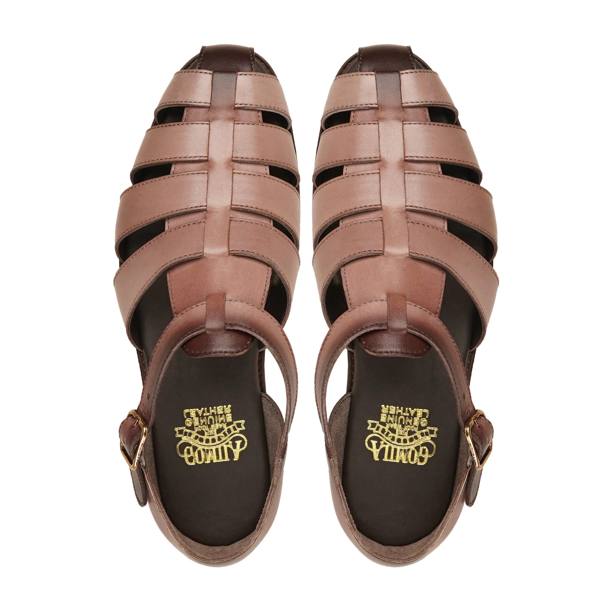 Reika - Men's Light Camel Calf Leather Sandal - Image 3
