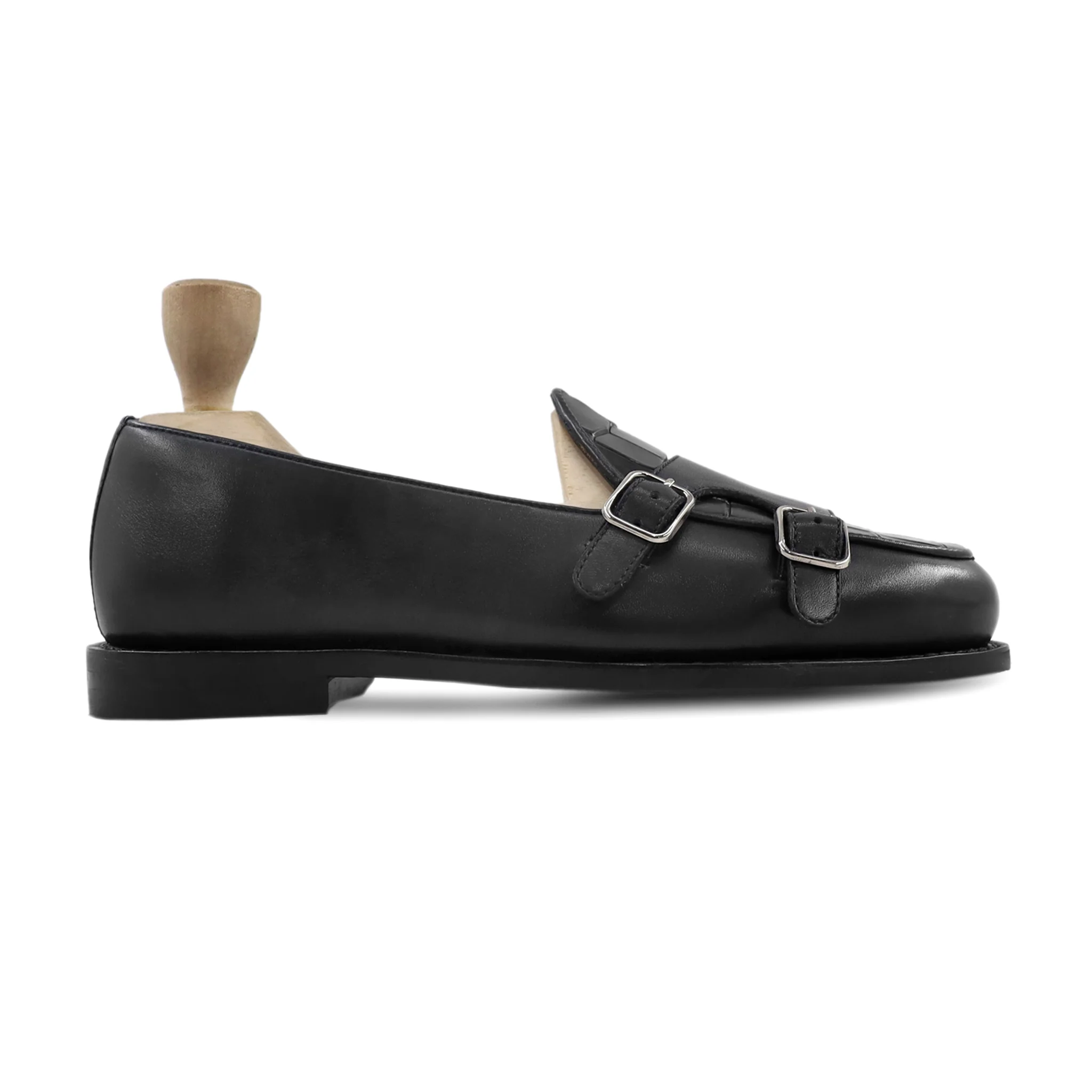 Hachi - Black Calf Leather Double Monkstrap - Image 2