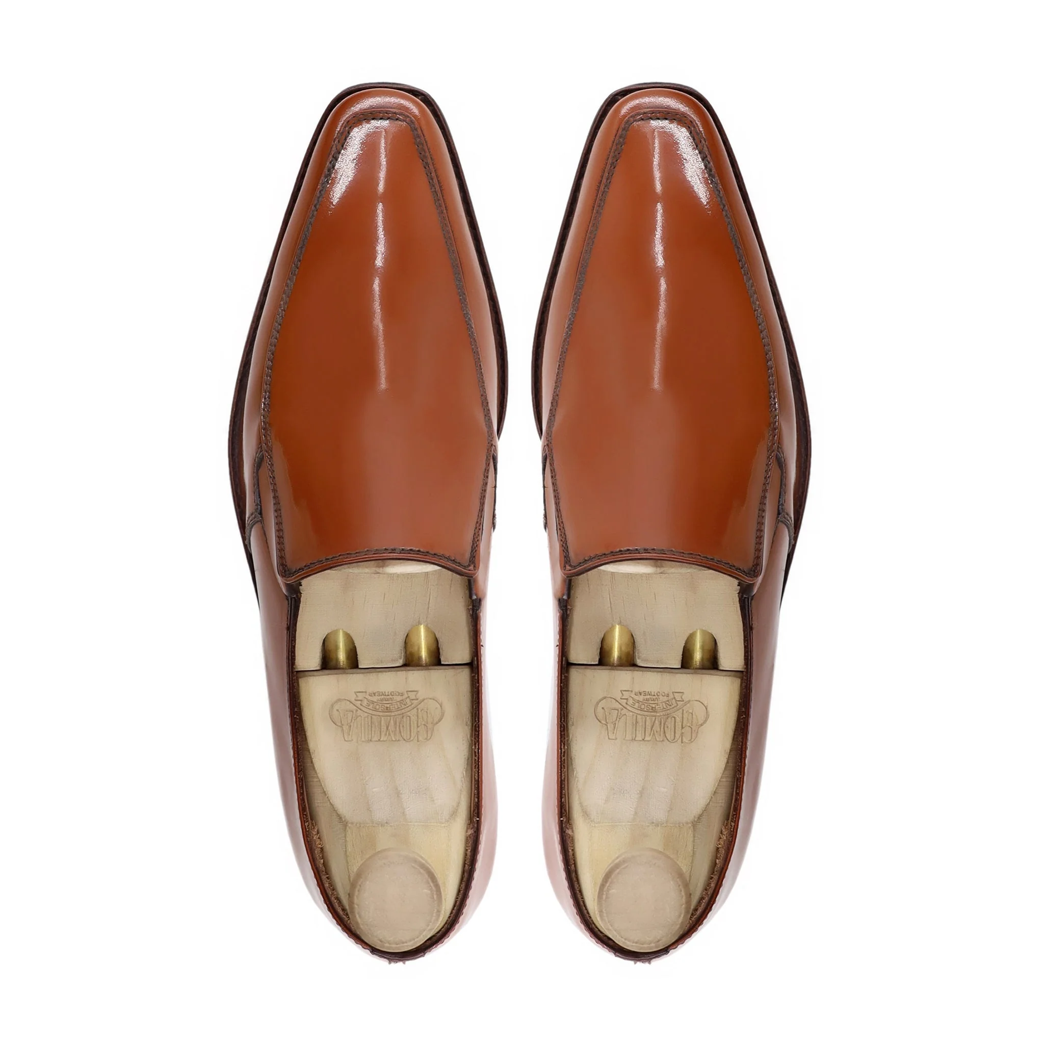 Halo - Men's Orange Tan Patent Leather Loafer - Image 3