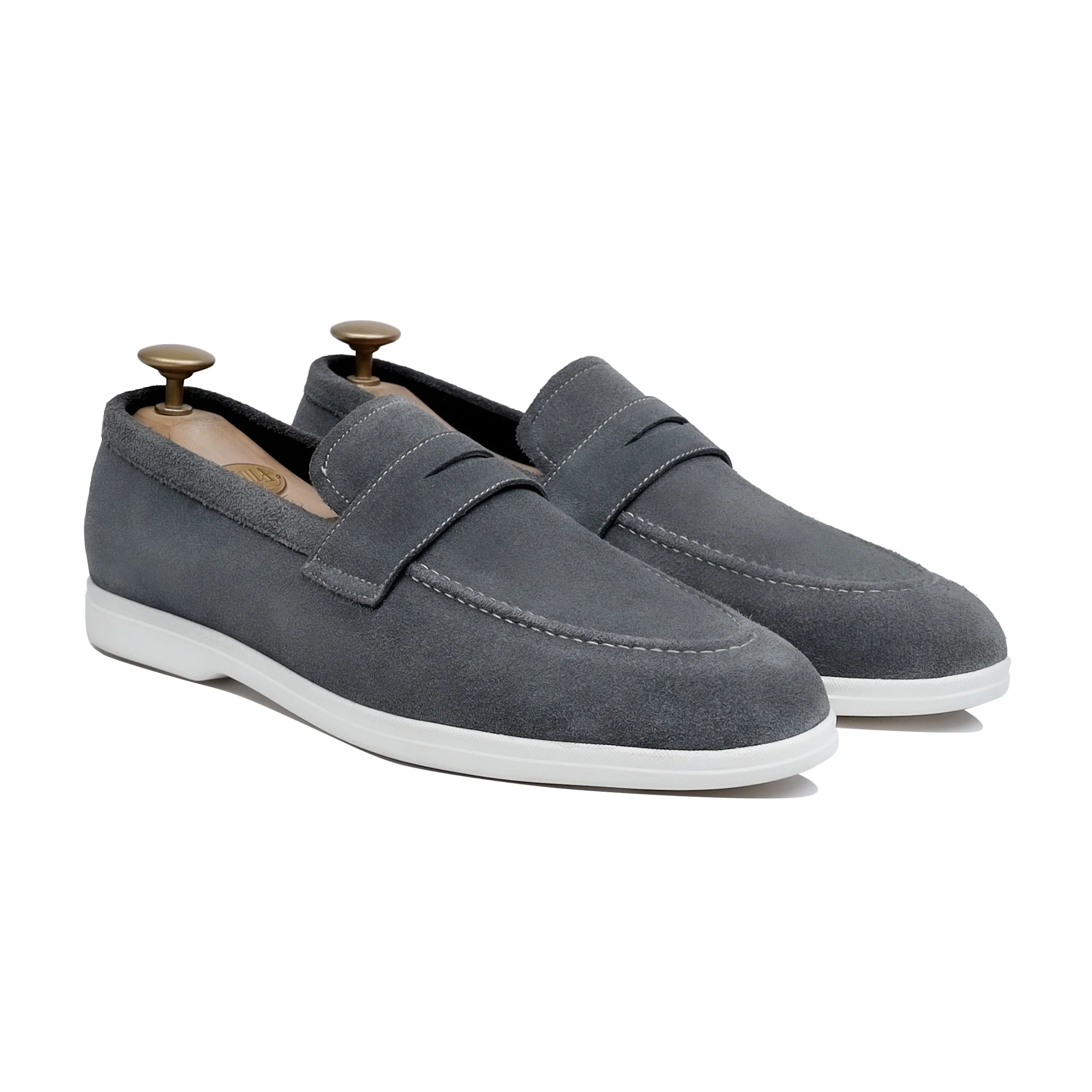 Harlow - Men's Charcoal Grey Suede Loafer
