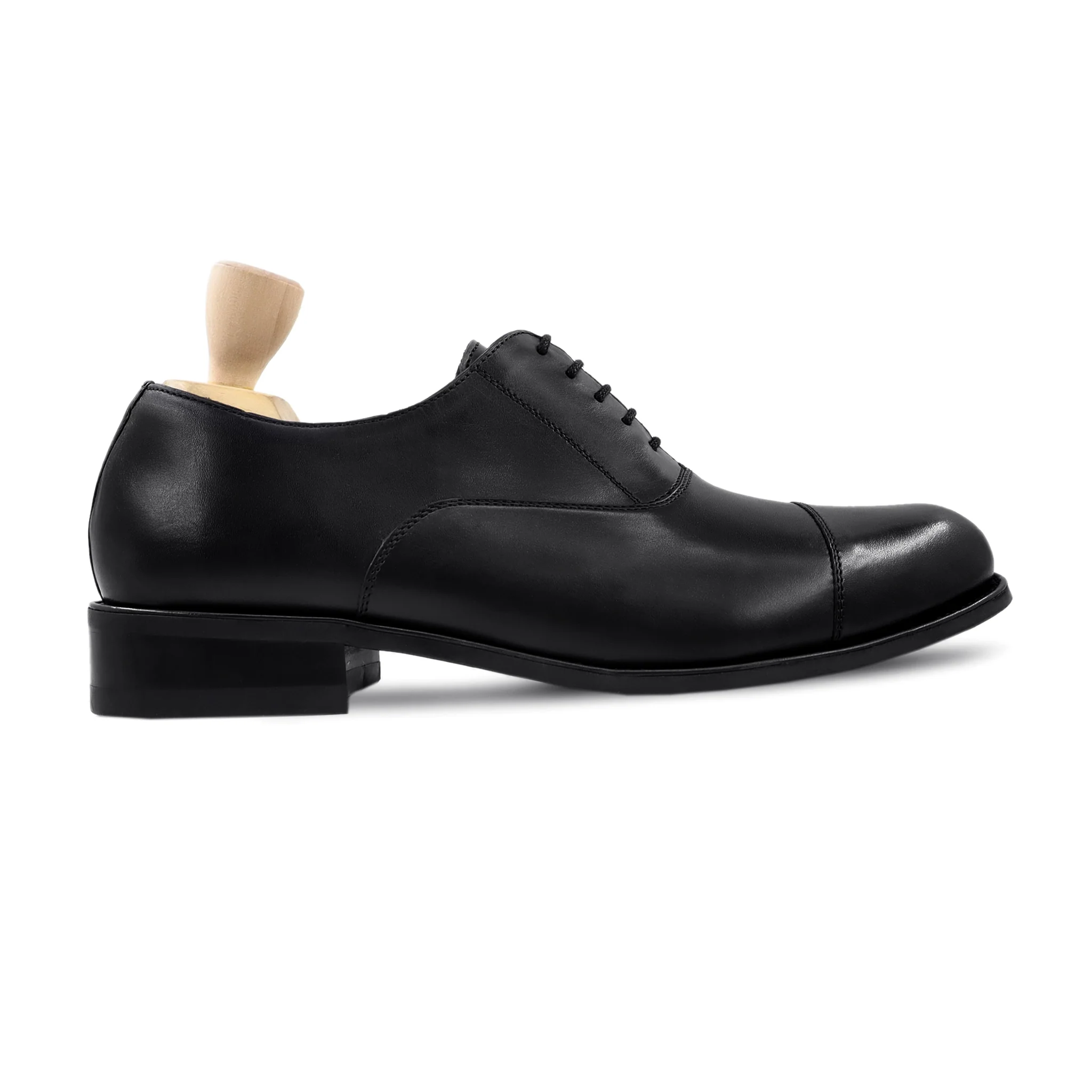 Haydn - Men's Black Calf Leather Oxford Shoe - Image 2