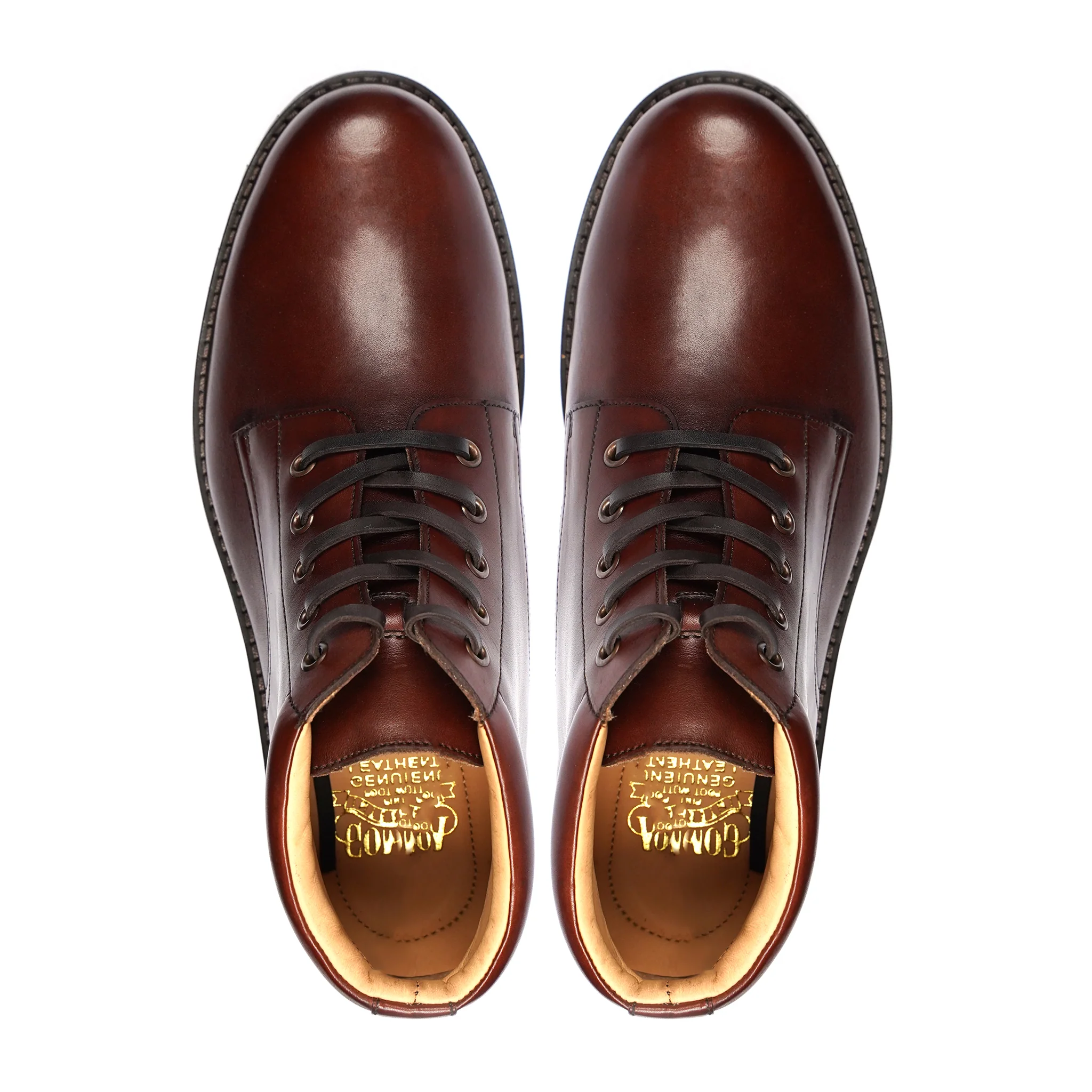 Chikao -  Men's Reddish Brown Calf Leather Boot - Image 3