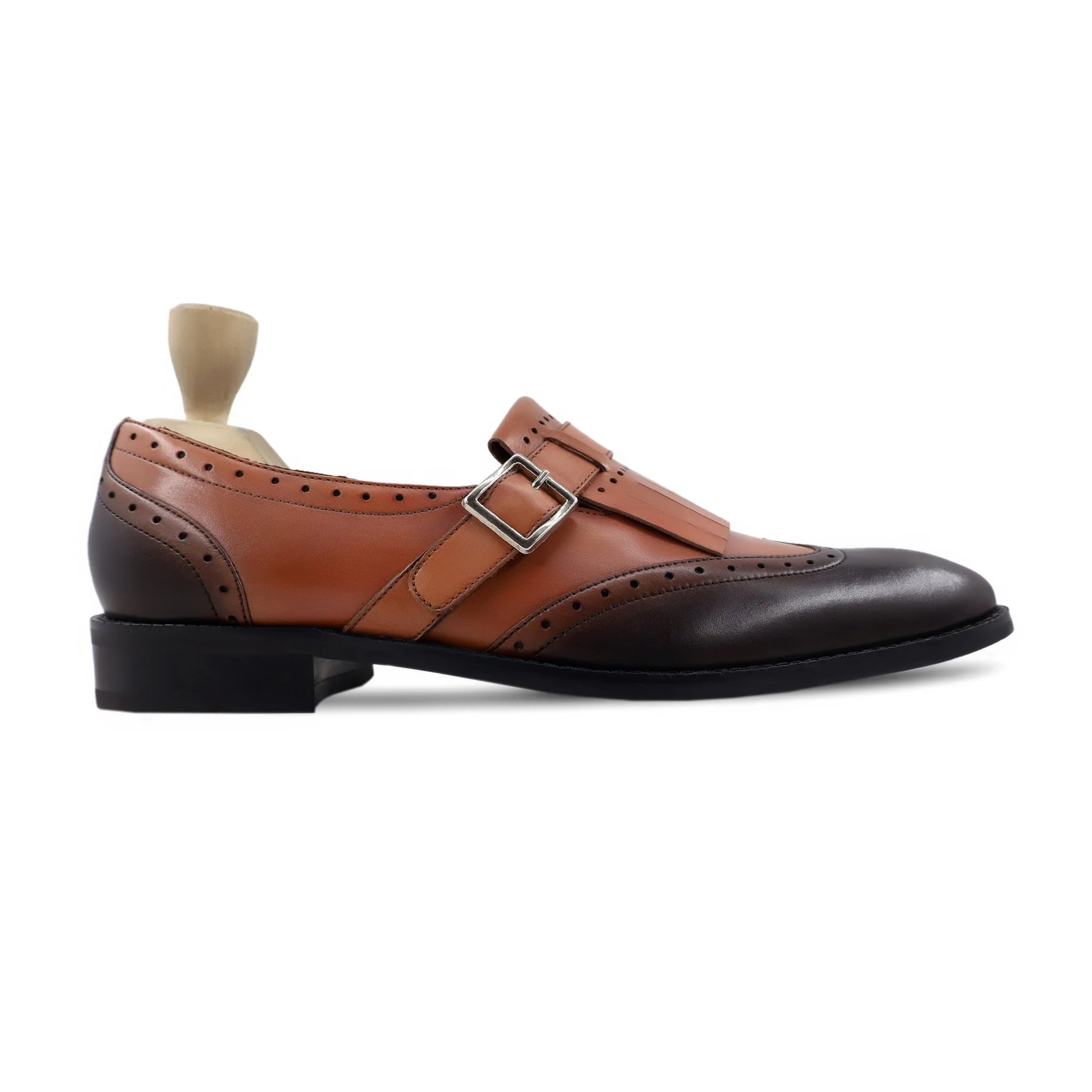 Ilkay - Men's Tan and Dark Brown Calf Leather Loafer - Image 2