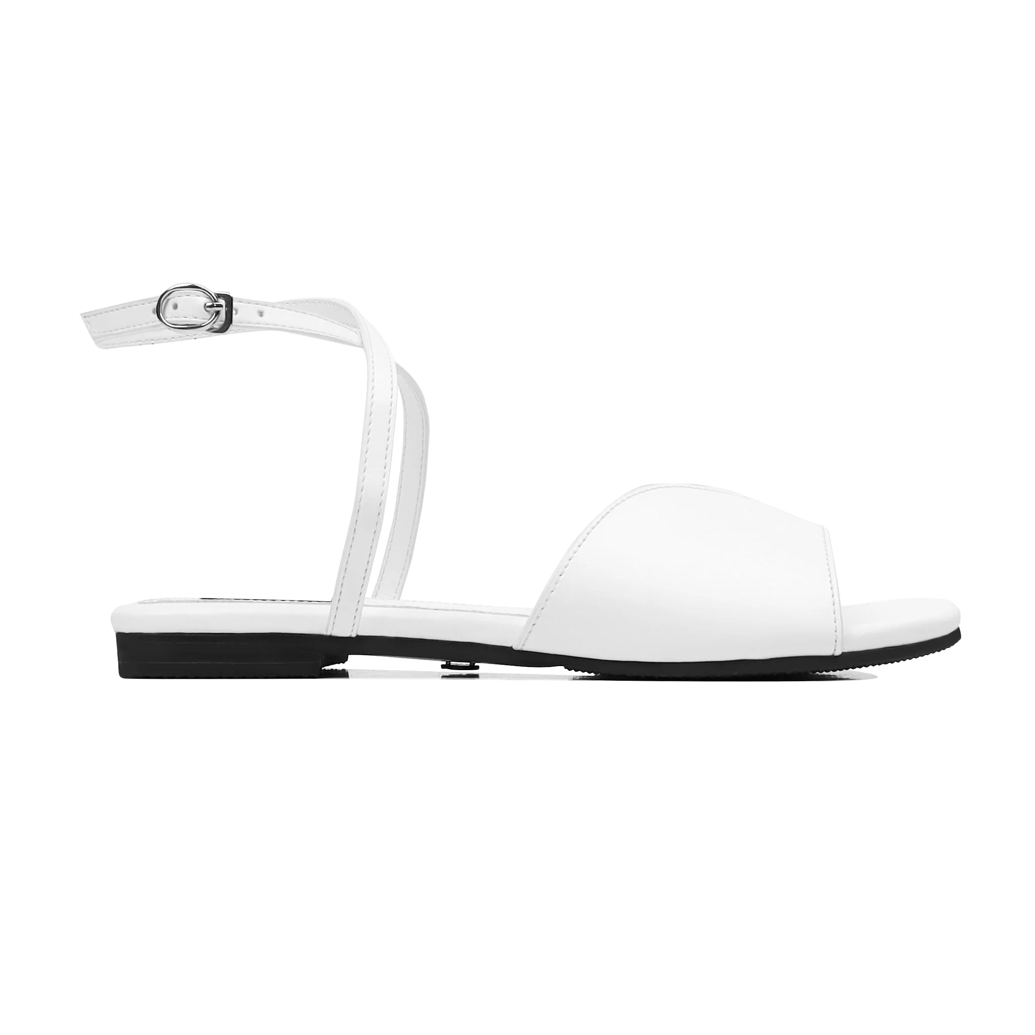 Isla - Women's White Strapped Sandal - Image 2