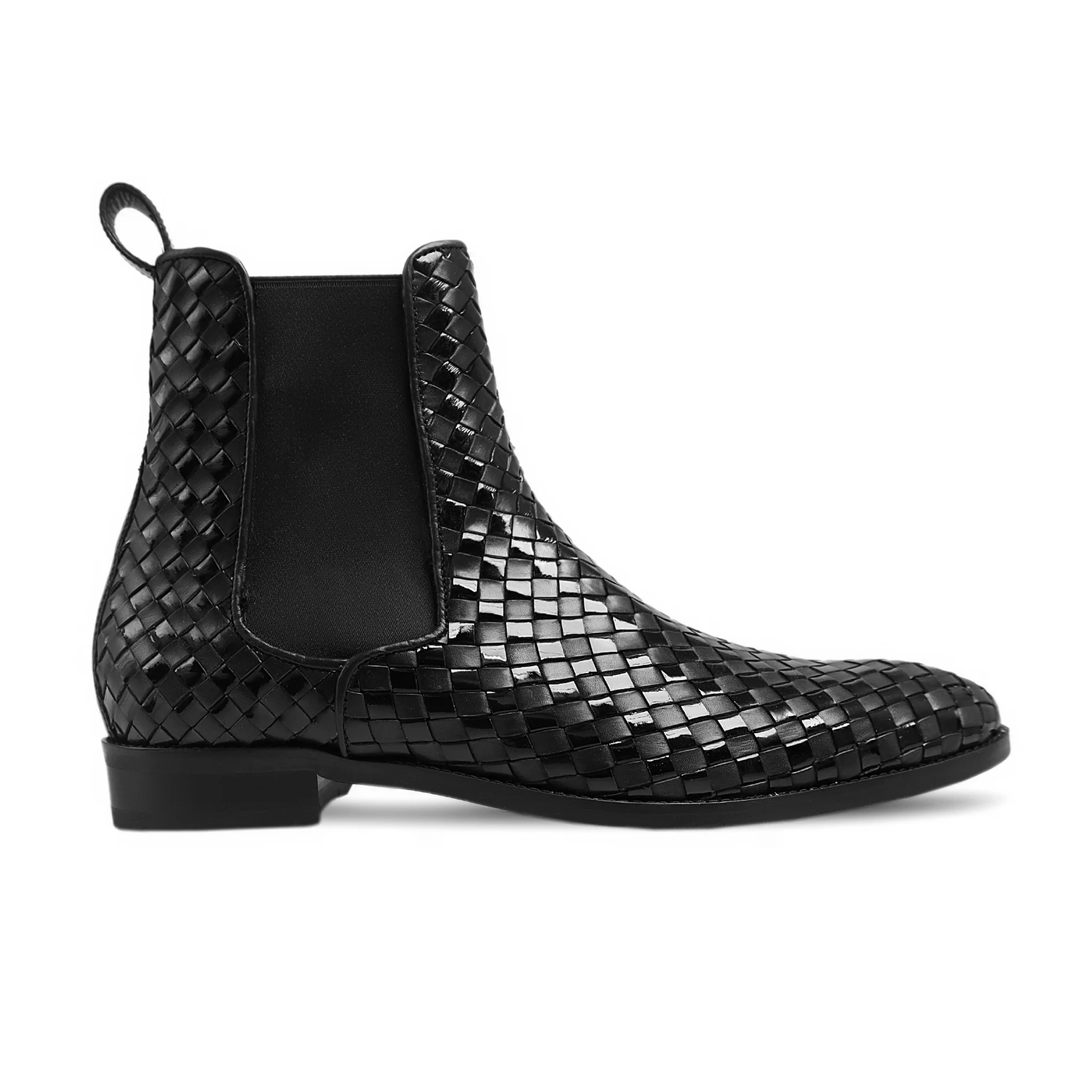 Jakiya - Men's Black Hand Woven Chelsea Boot - Image 2