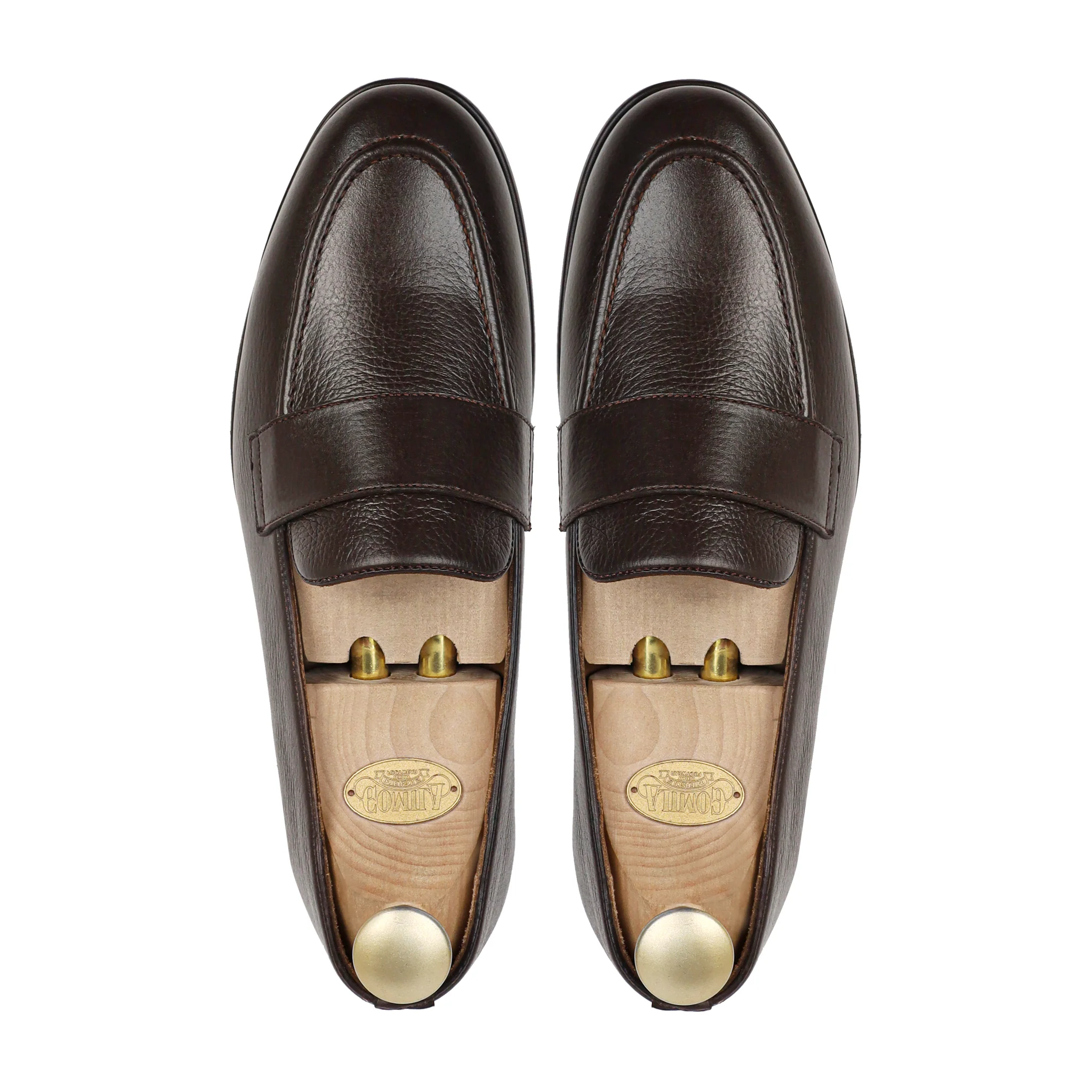 Jefe - Men's Dark Brown Pebble Grain Leather Loafer - Image 3