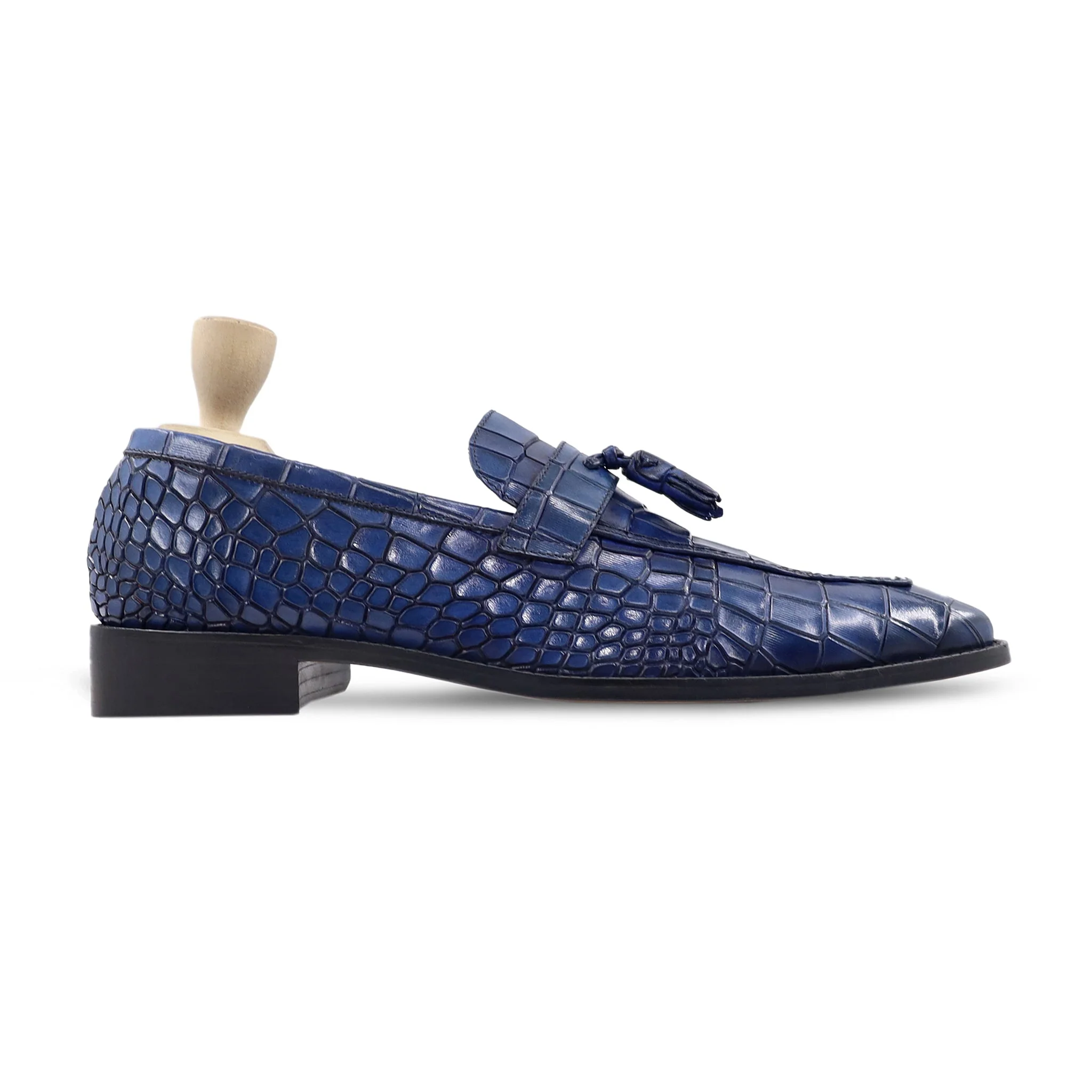 Jemar - Men's Blue Calf Leather Loafer - Image 2