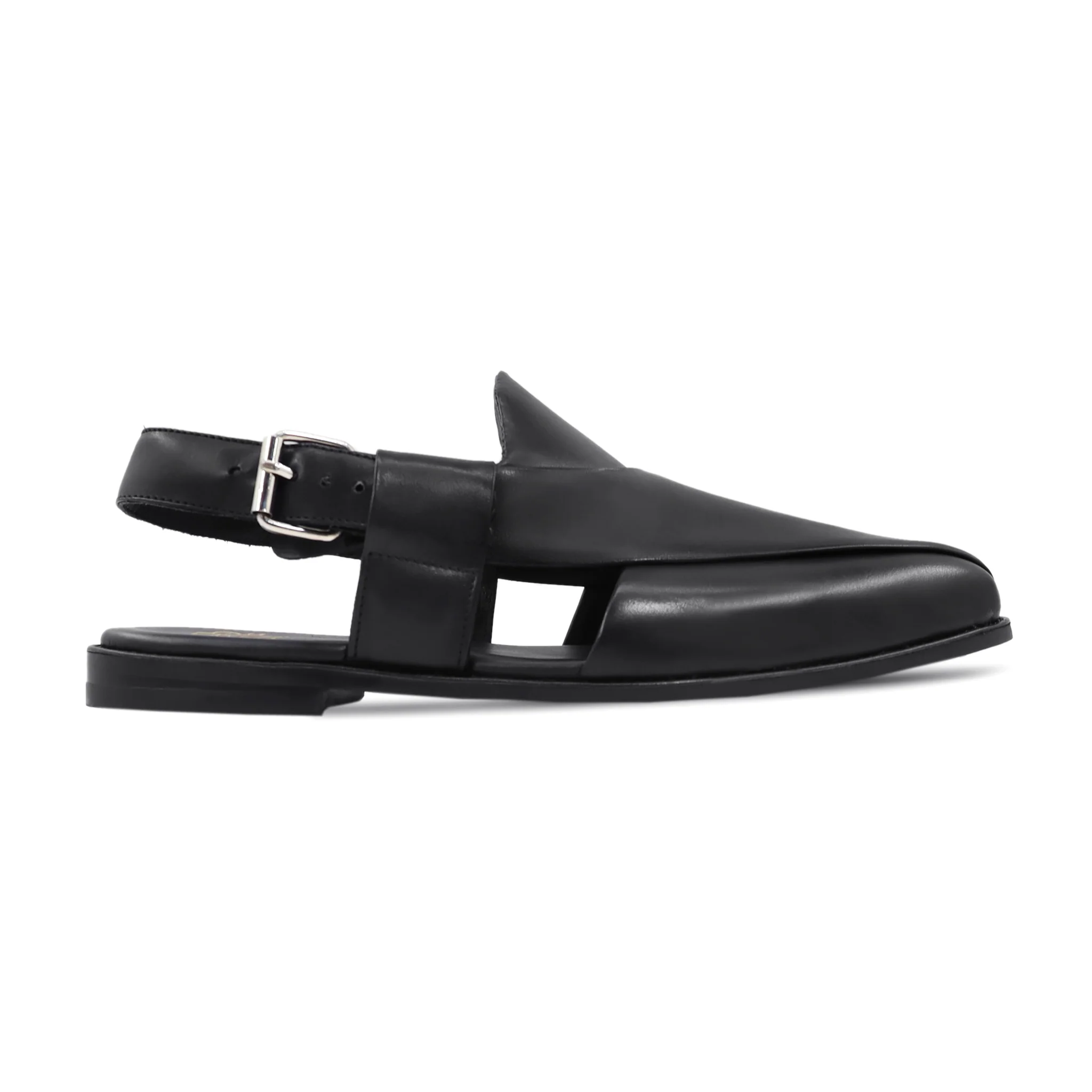 Jerrica - Men's Black Calf Leather Sandal - Image 2