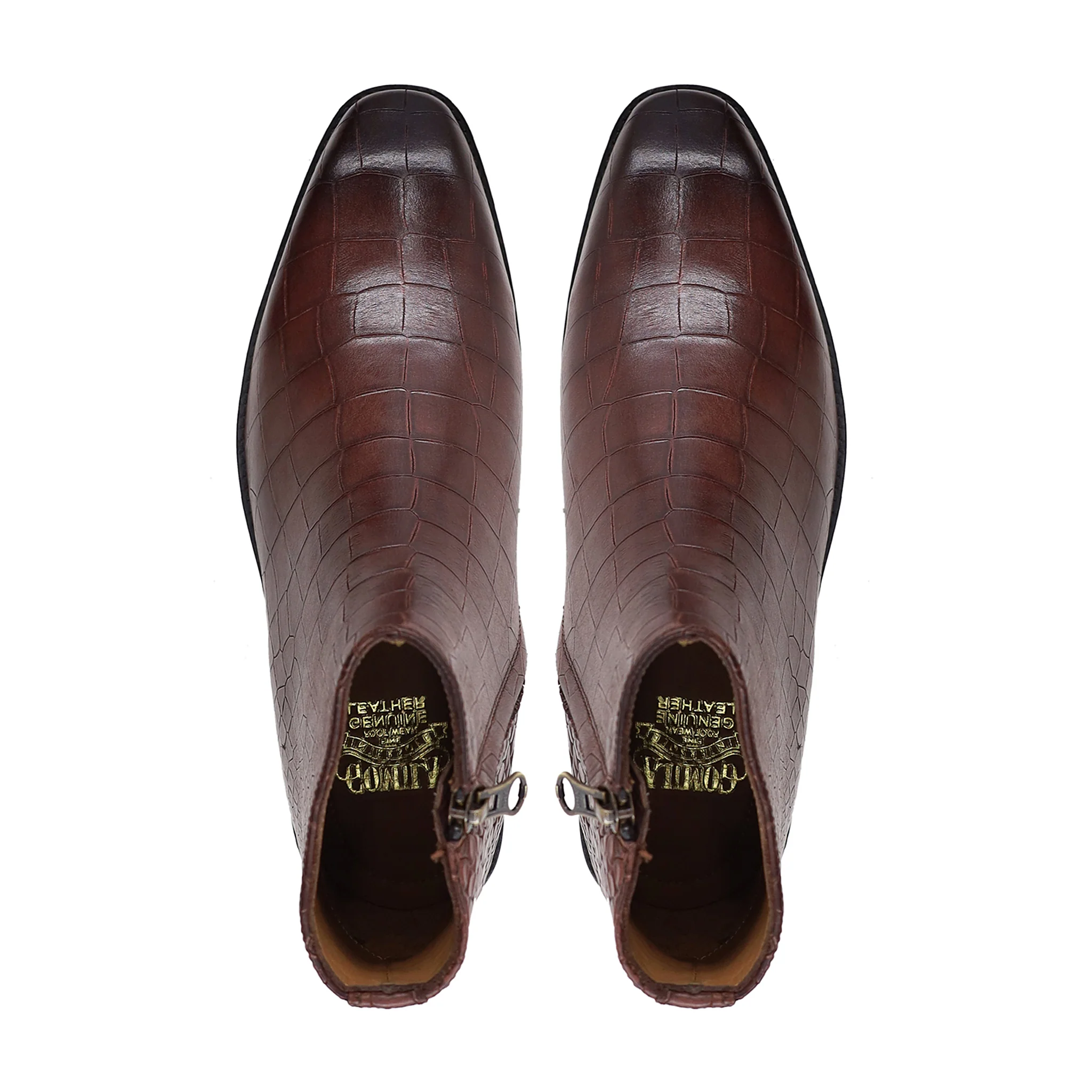 Priscyl - Men's Reddish Brown Calf Leather Jodhpur Boot - Image 3