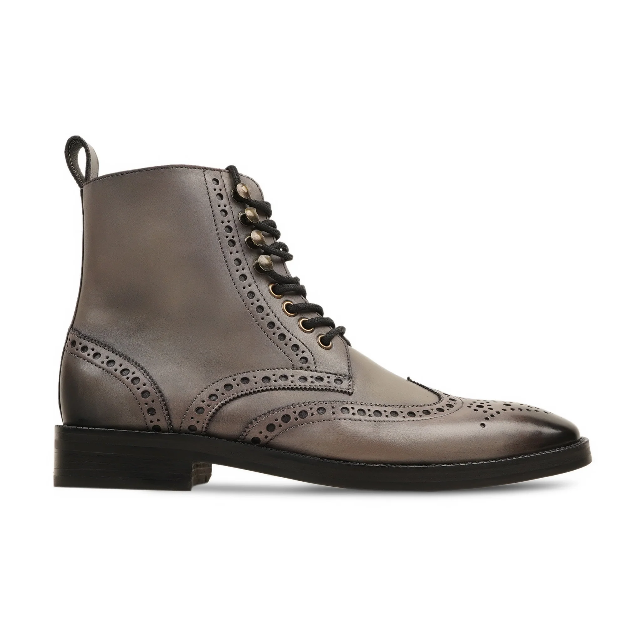 Kaghan - Men's Burnished Grey Calf Leather Boot - Image 2
