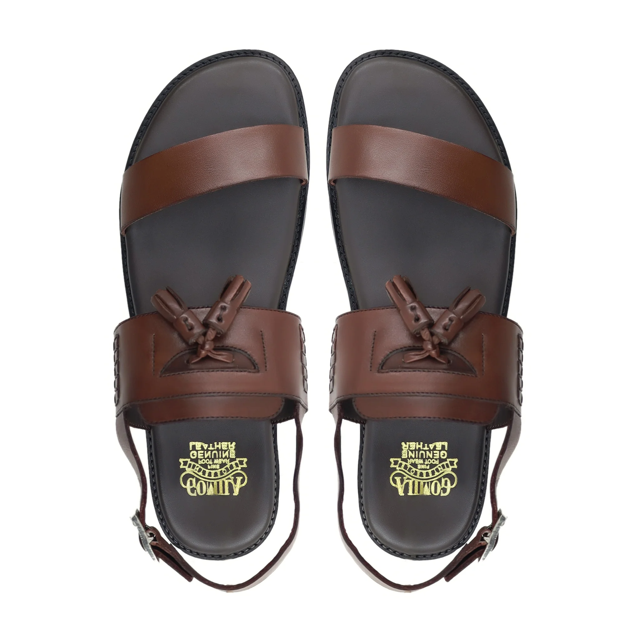 Kakeru - Men's Dark Brown Calf Leather Sandal - Image 3