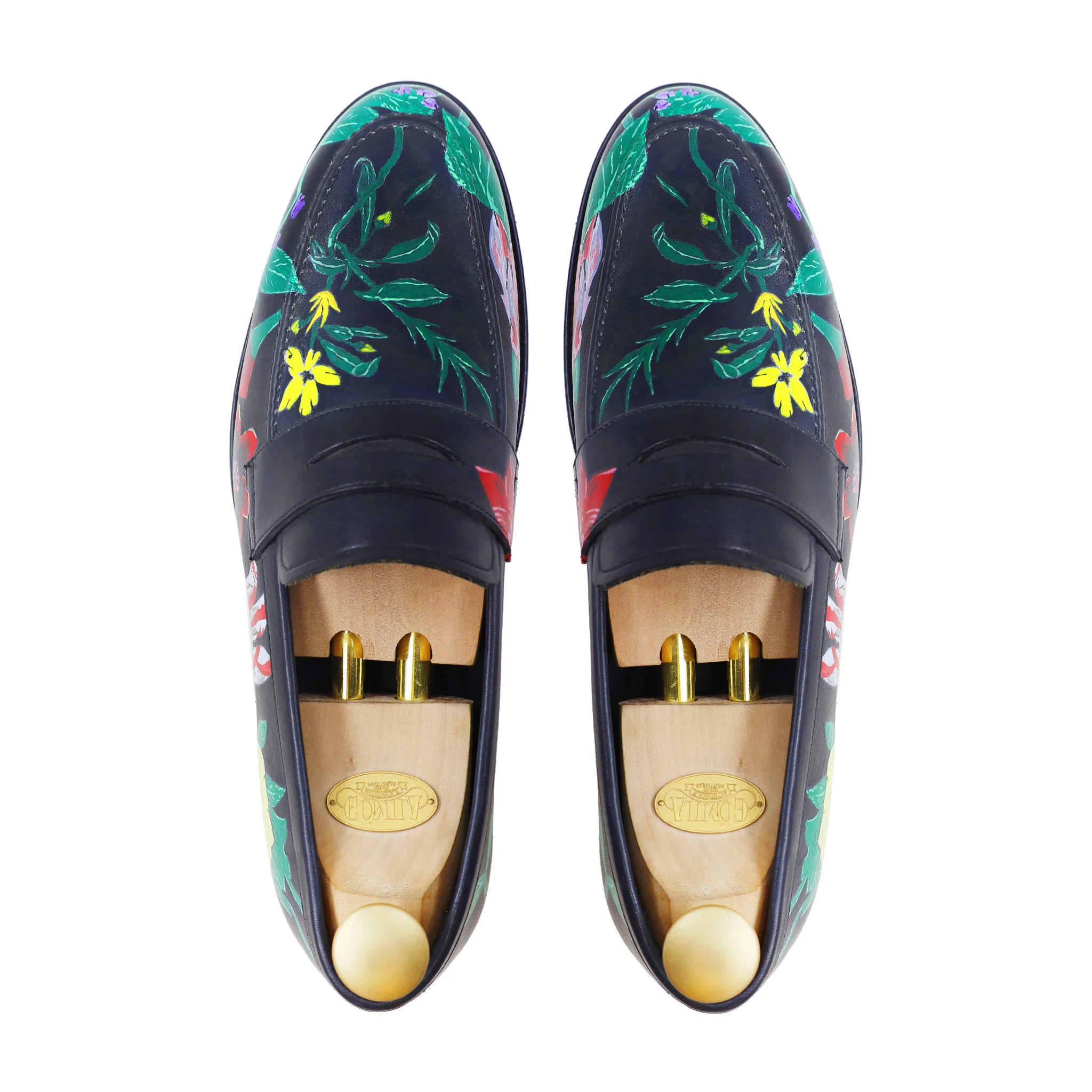 Keaton - Men's Black Hand Painted Loafer - Image 3