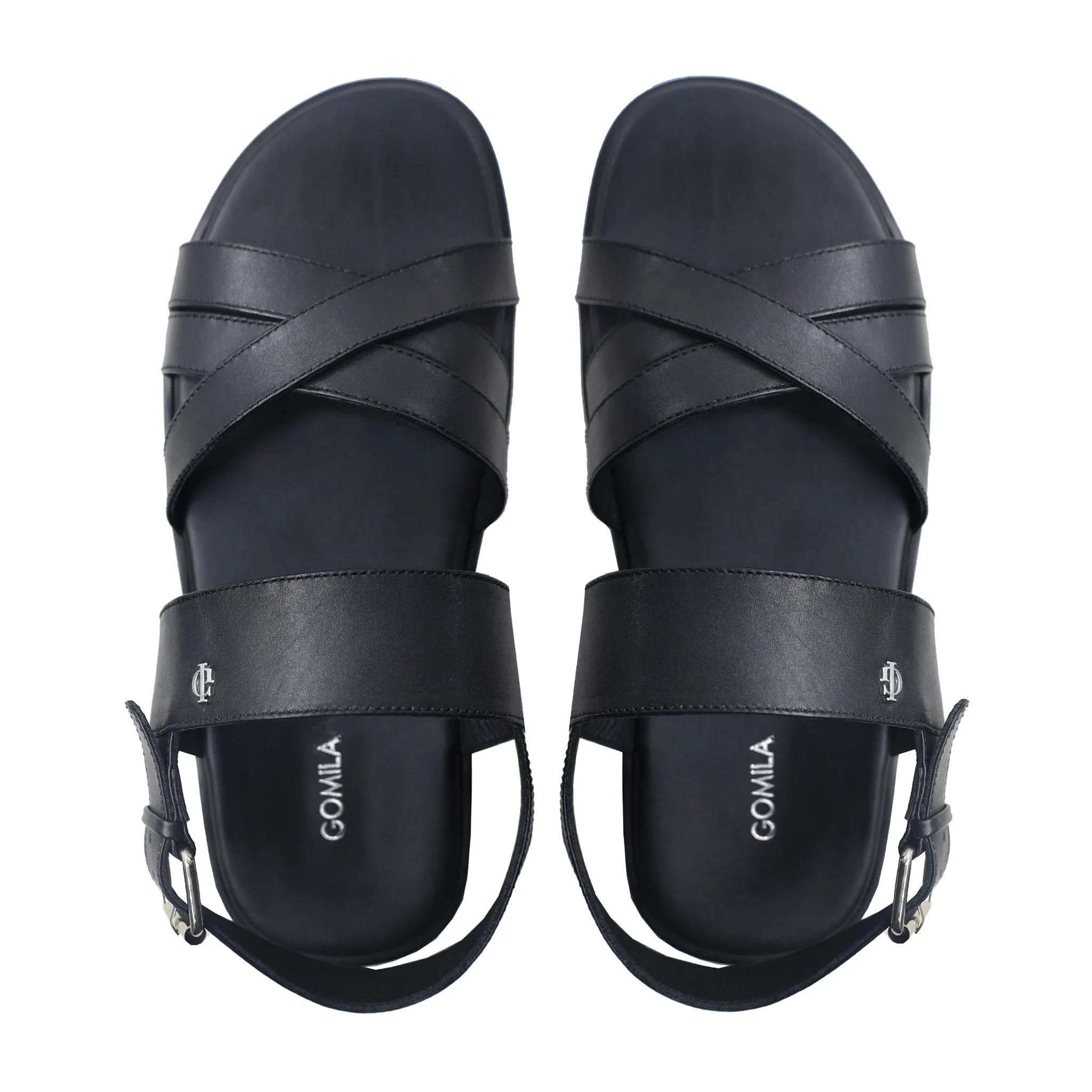 Kellen - Men's Black Calf Leather Sandals - Image 3