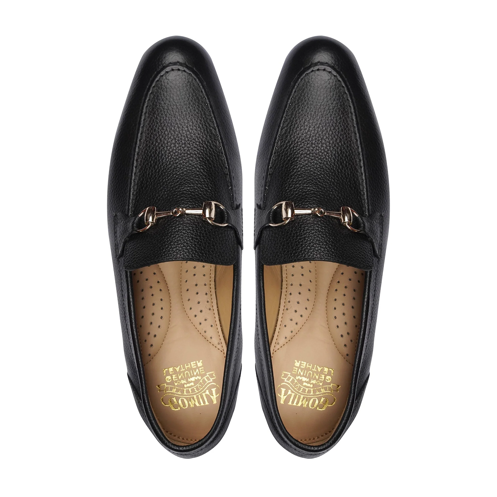 Kofu - Men's Black Pebble Grain Leather Loafer - Image 3
