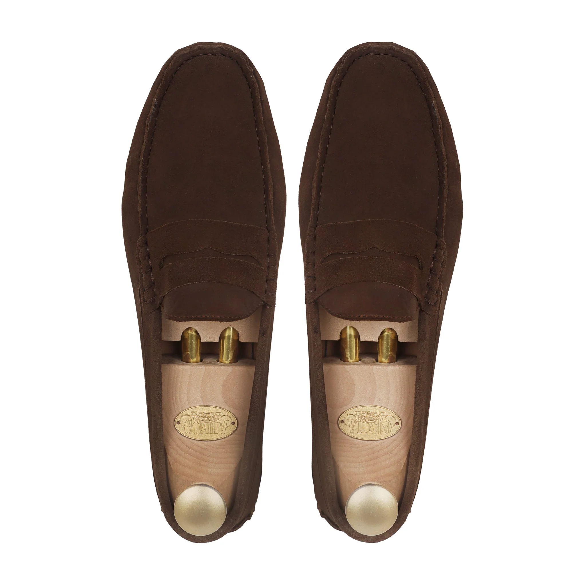 Knox - Men's Dark Brown Split Suede Driver Shoe - Image 3