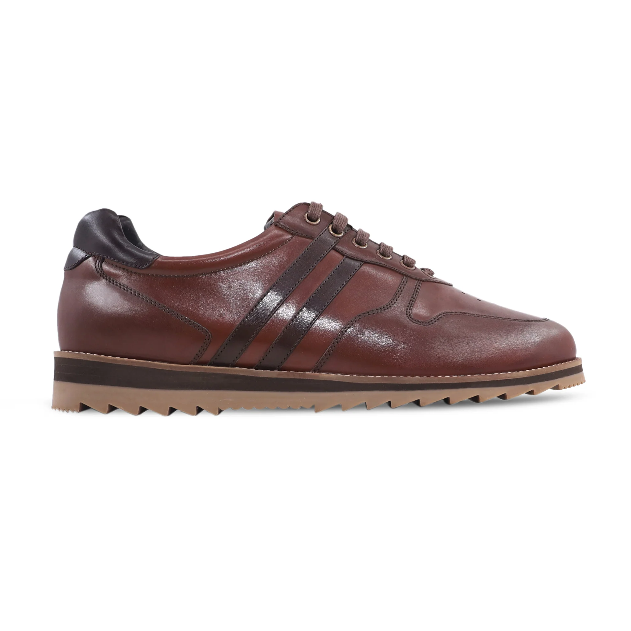 Kora - Men's Brown Calf Leather Jogger - Image 2