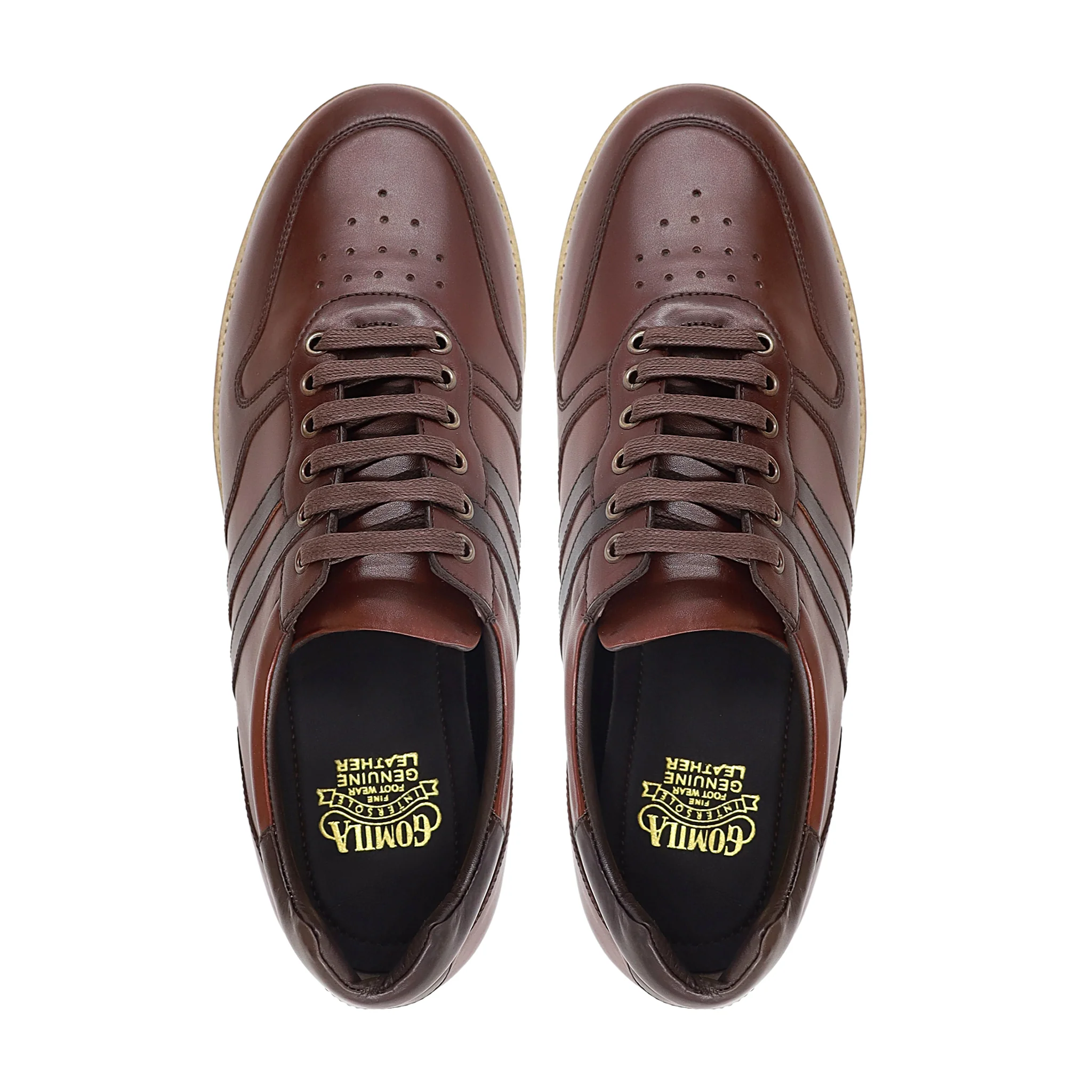 Kora - Men's Brown Calf Leather Jogger - Image 3
