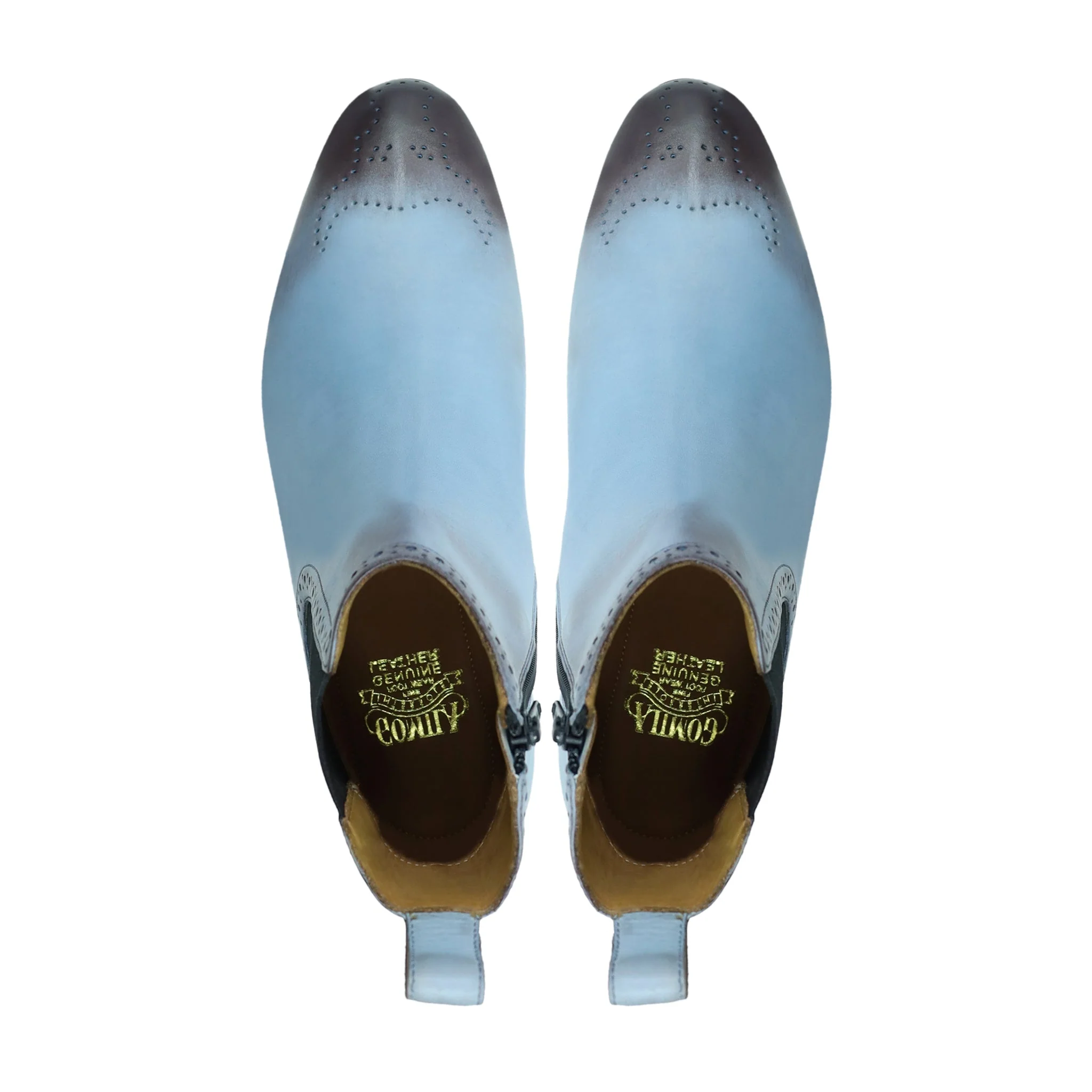 Lakewood - Men's Burnished Ice Blue Calf Leather Chelsea Boot - Image 3