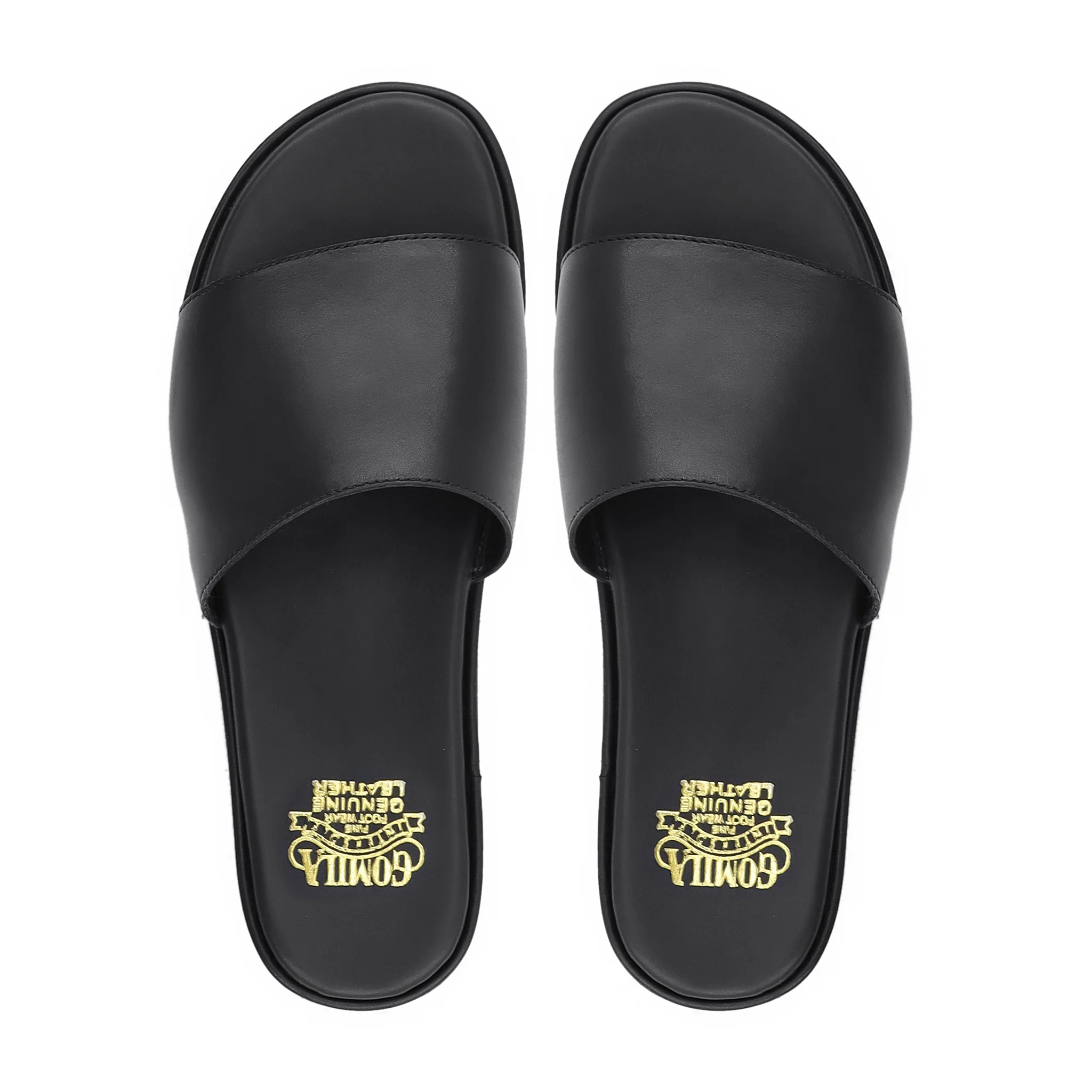 Lesley - Men's Black Calf Leather Slipper - Image 3
