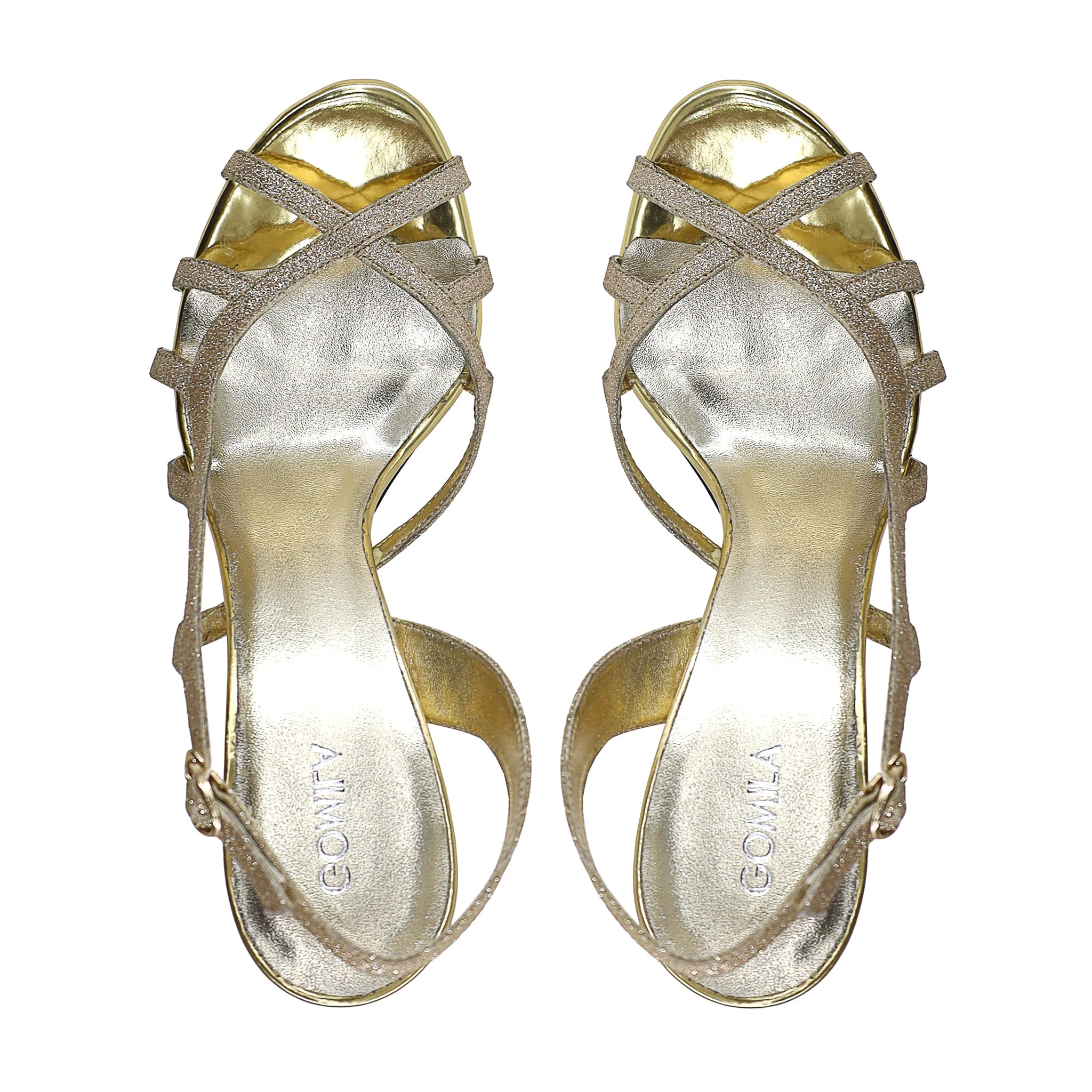 Lily - Women's Golden Strapped Heels - Image 3