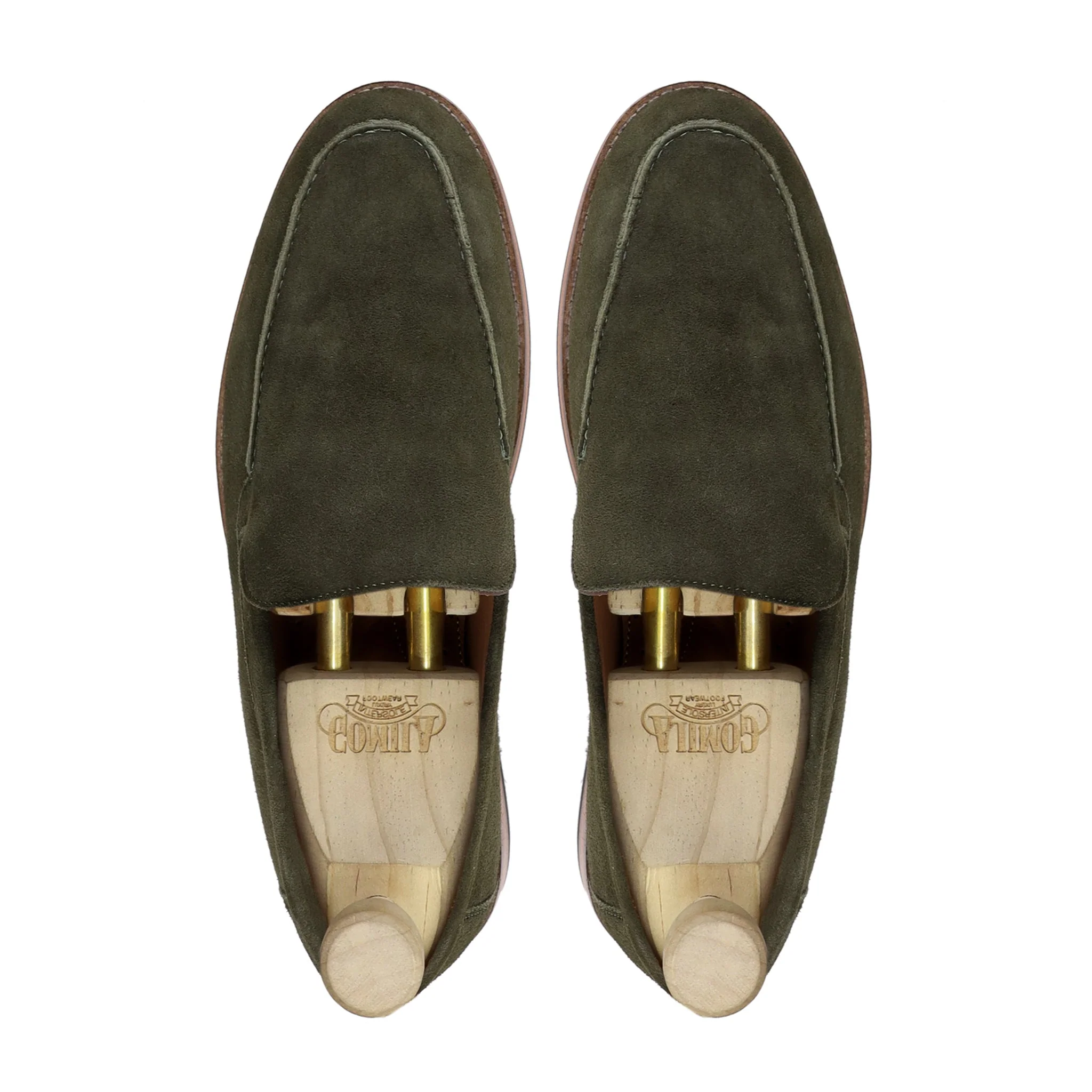 Lub - Men's Olive green Kid Suede Loafer - Image 3