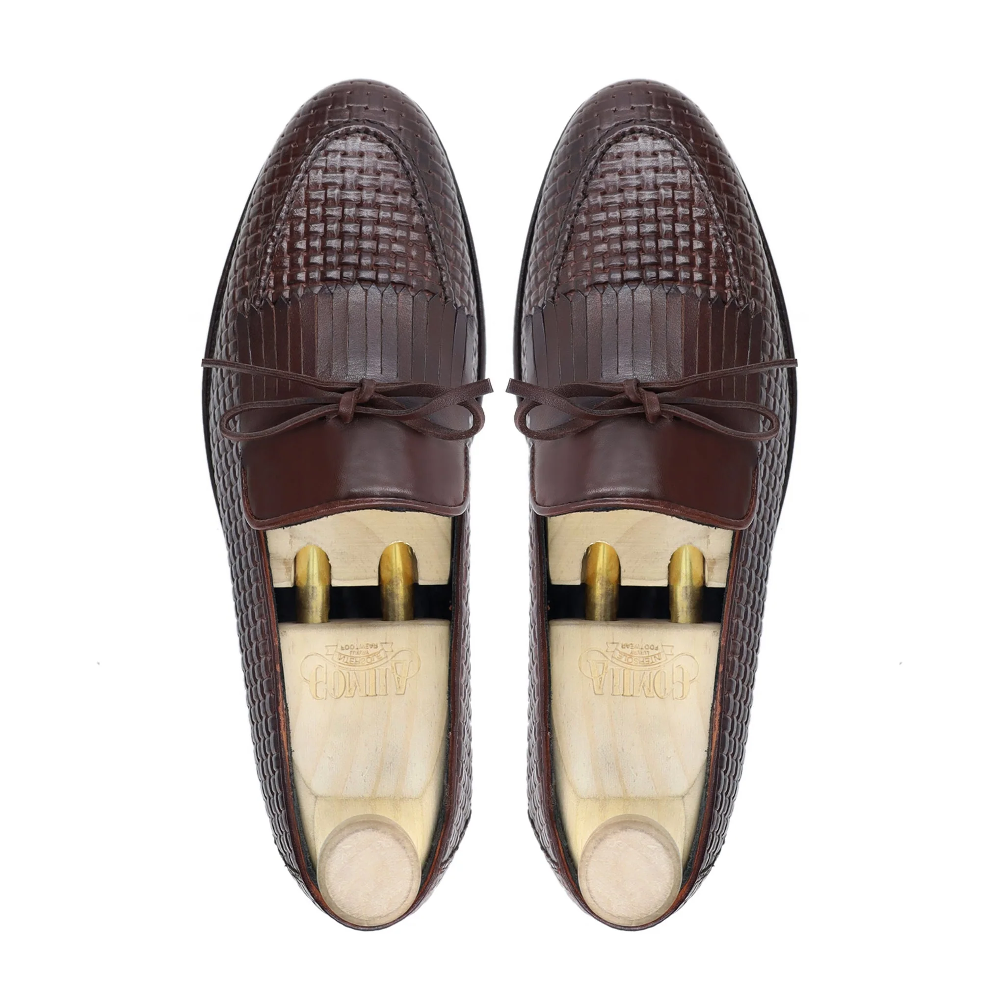 Korsor - Men's Dark Brown Hand Woven Calf Leather Loafer - Image 3