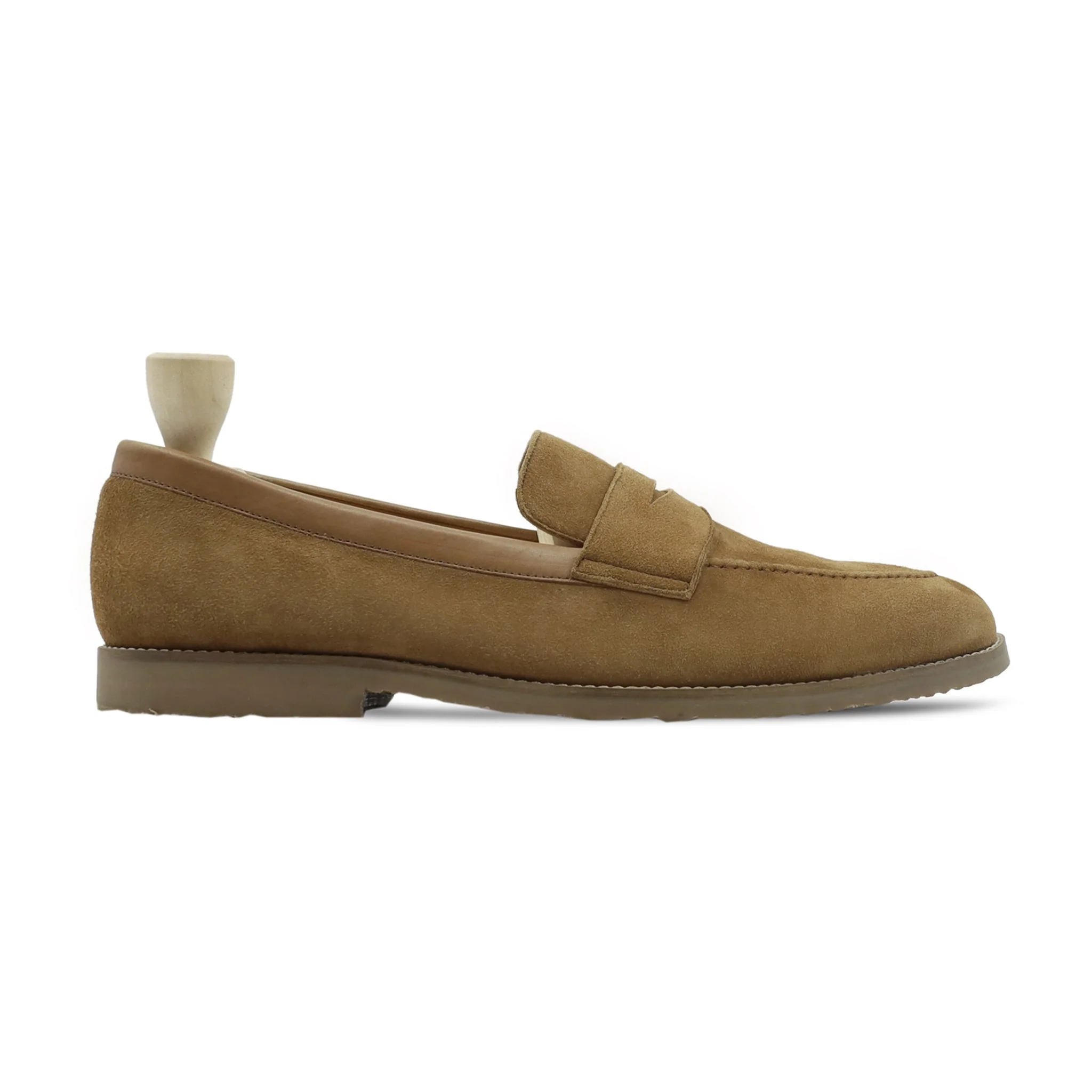 Lucas - Men's Camel Kid Suede Loafer - Image 2