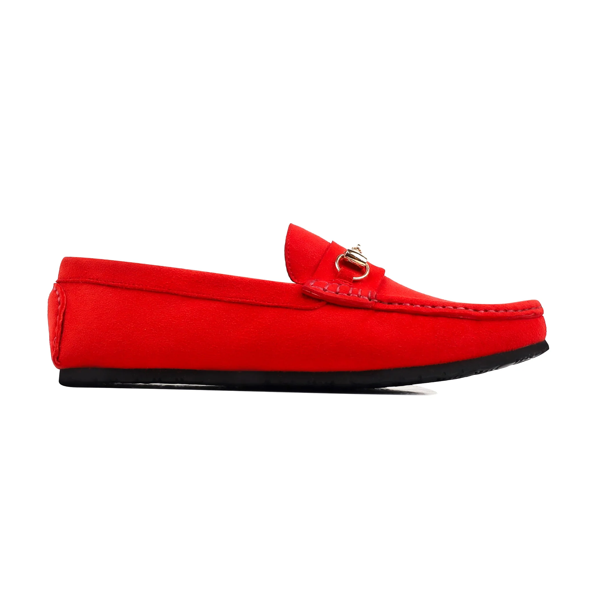 Lyla - Ladies Oxblood Suede Loafer - Image 2