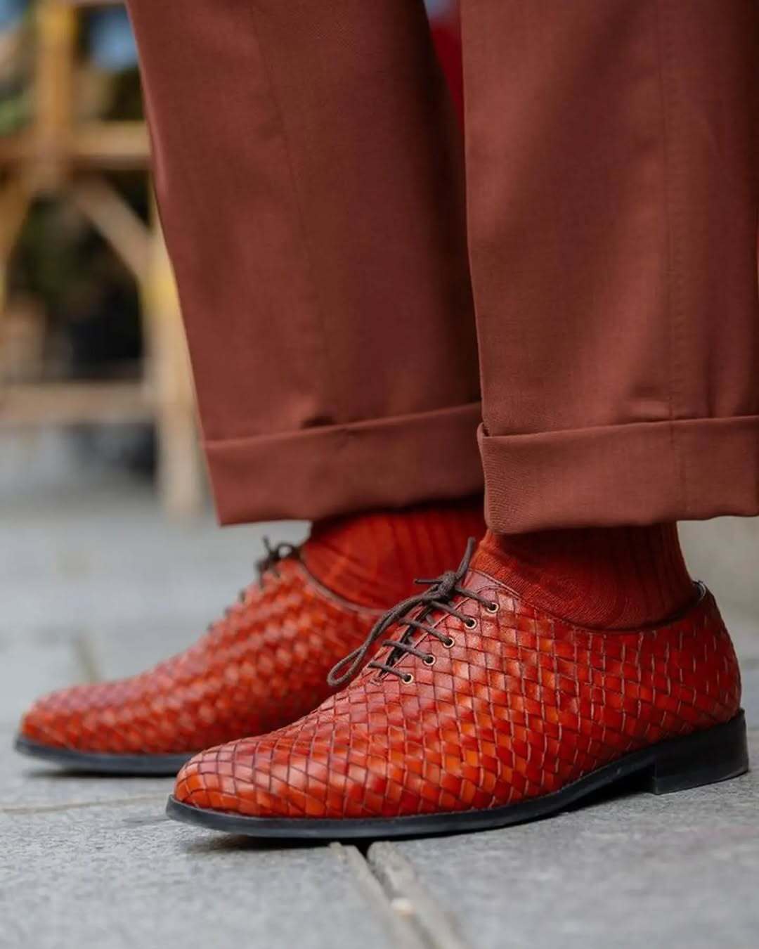 Haru - Men's Tan Hand Woven Calf Leather Wholecut Shoe - Image 7