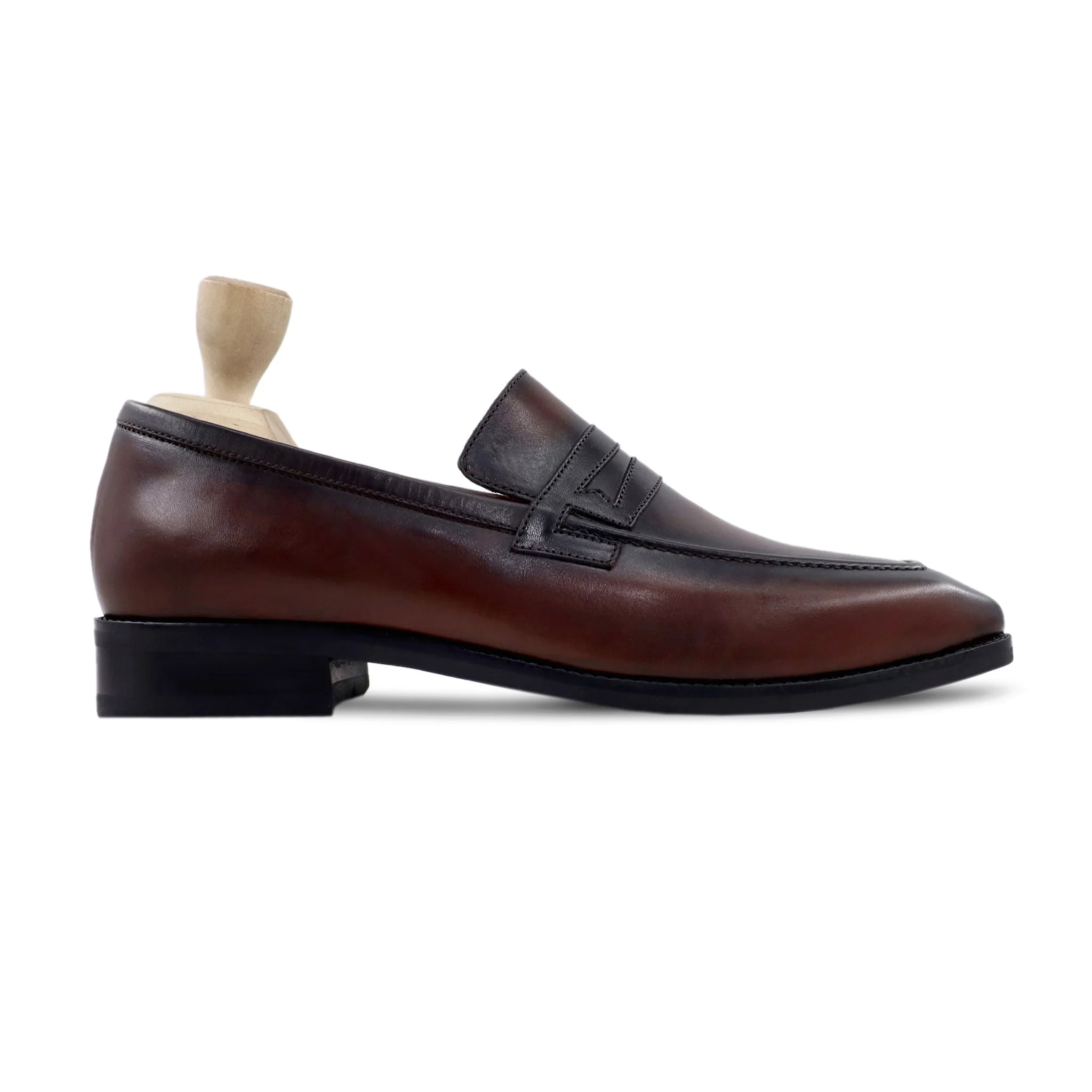 Marston - Men's Burnished Brown Calf Leather Loafer - Image 2