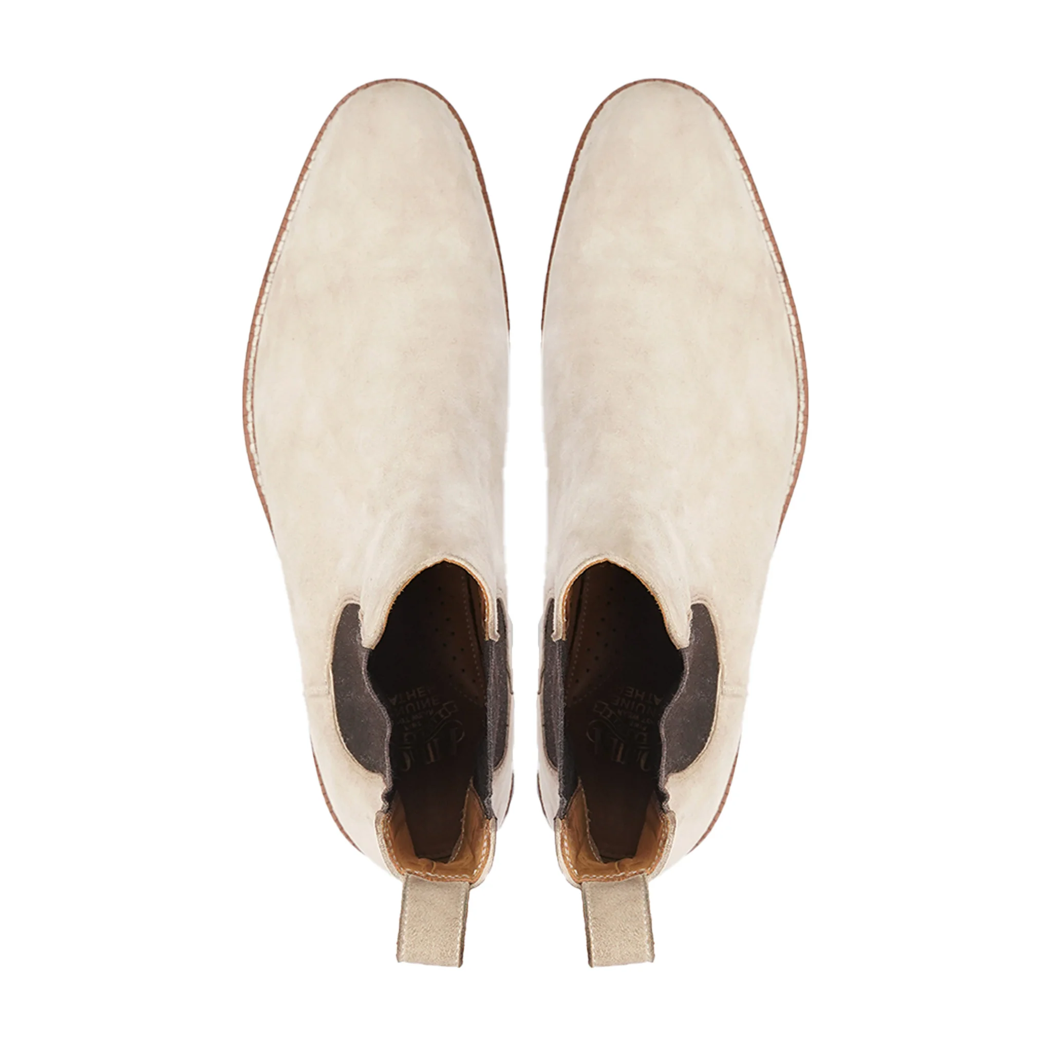 Ayami - Men's White Kid Suede Chelsea Boot - Image 3