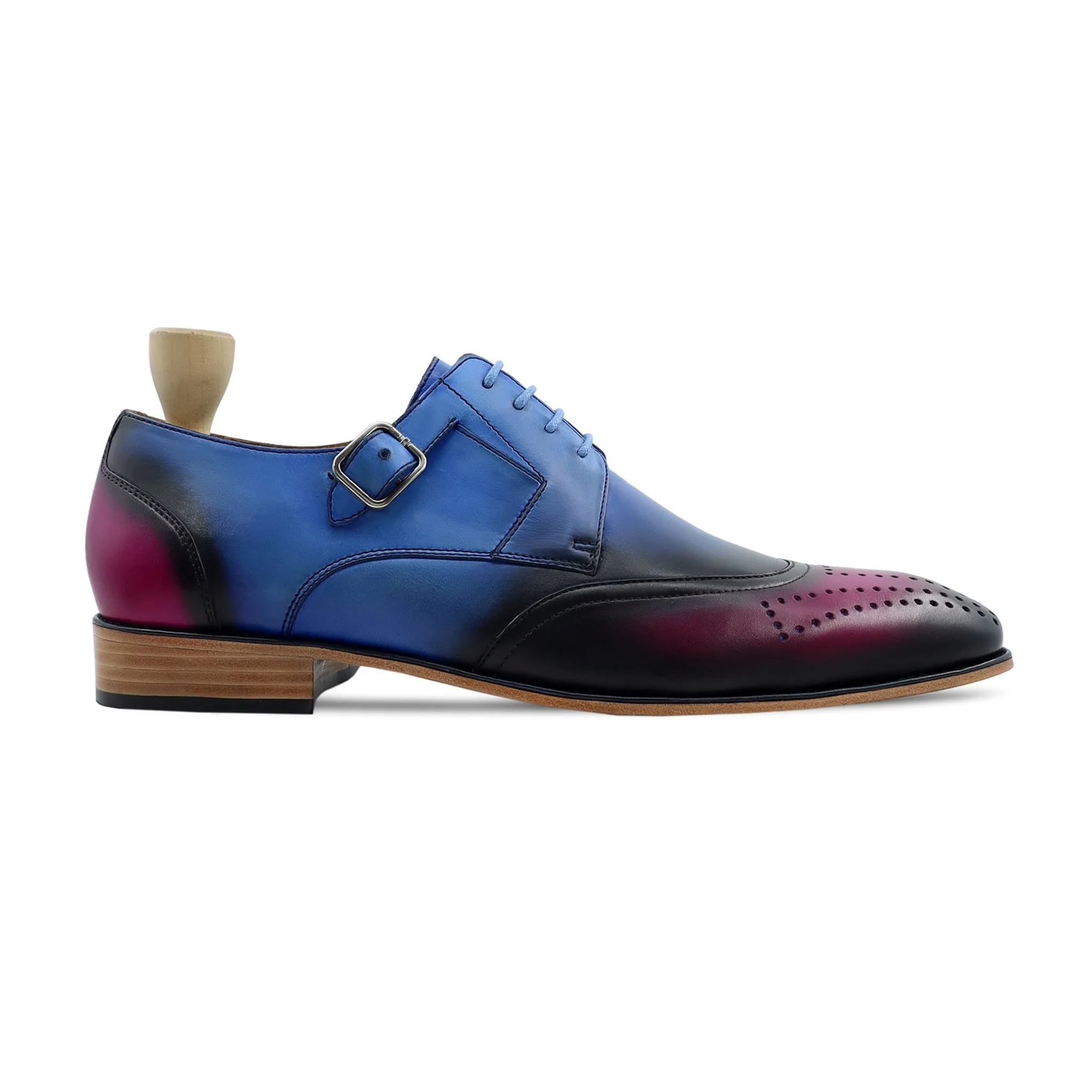 Mikel - Men's Tricolor Calf Leather Derby Shoe - Image 2