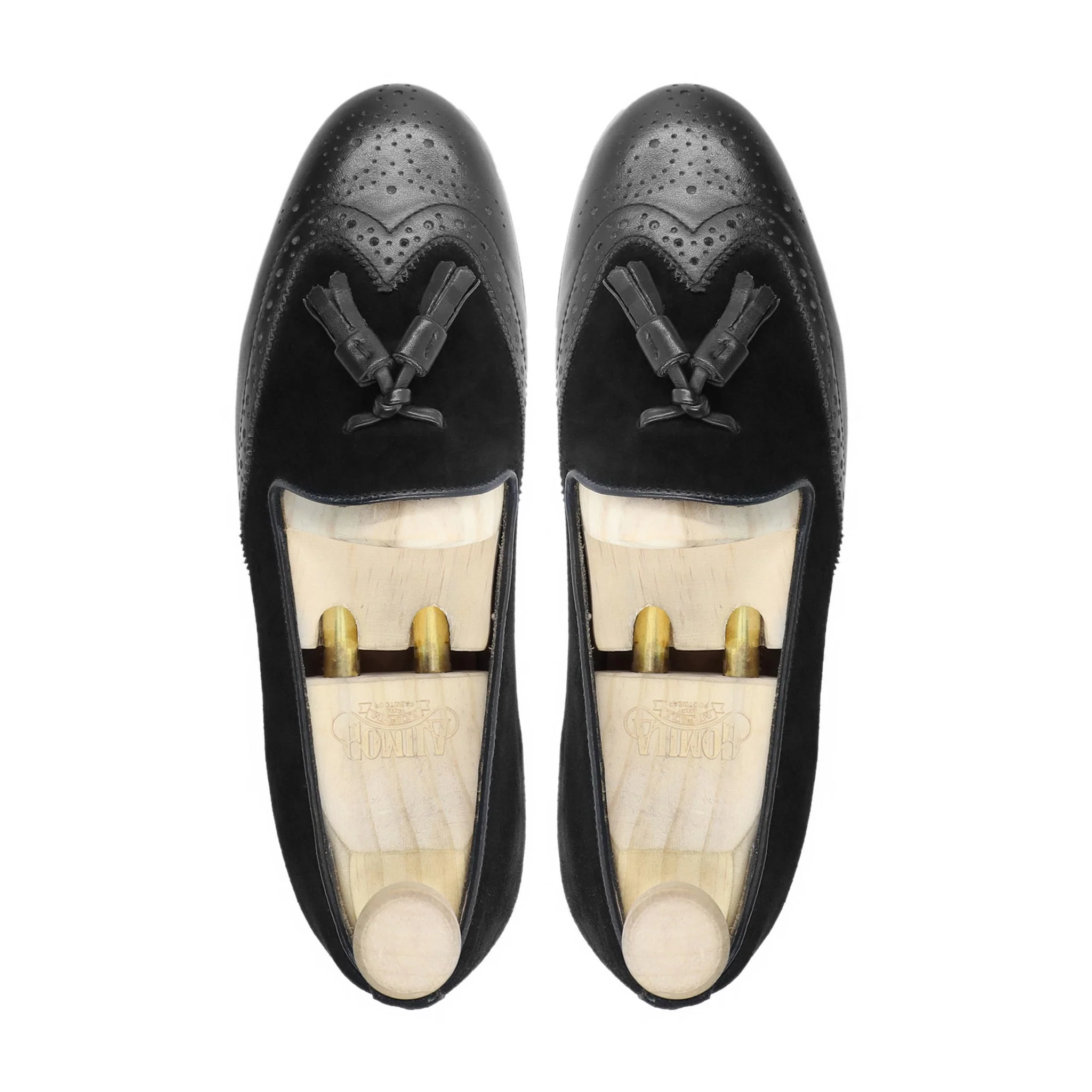 Minsk - Men's Black Calf Leather and Kid Suede Loafer - Image 3