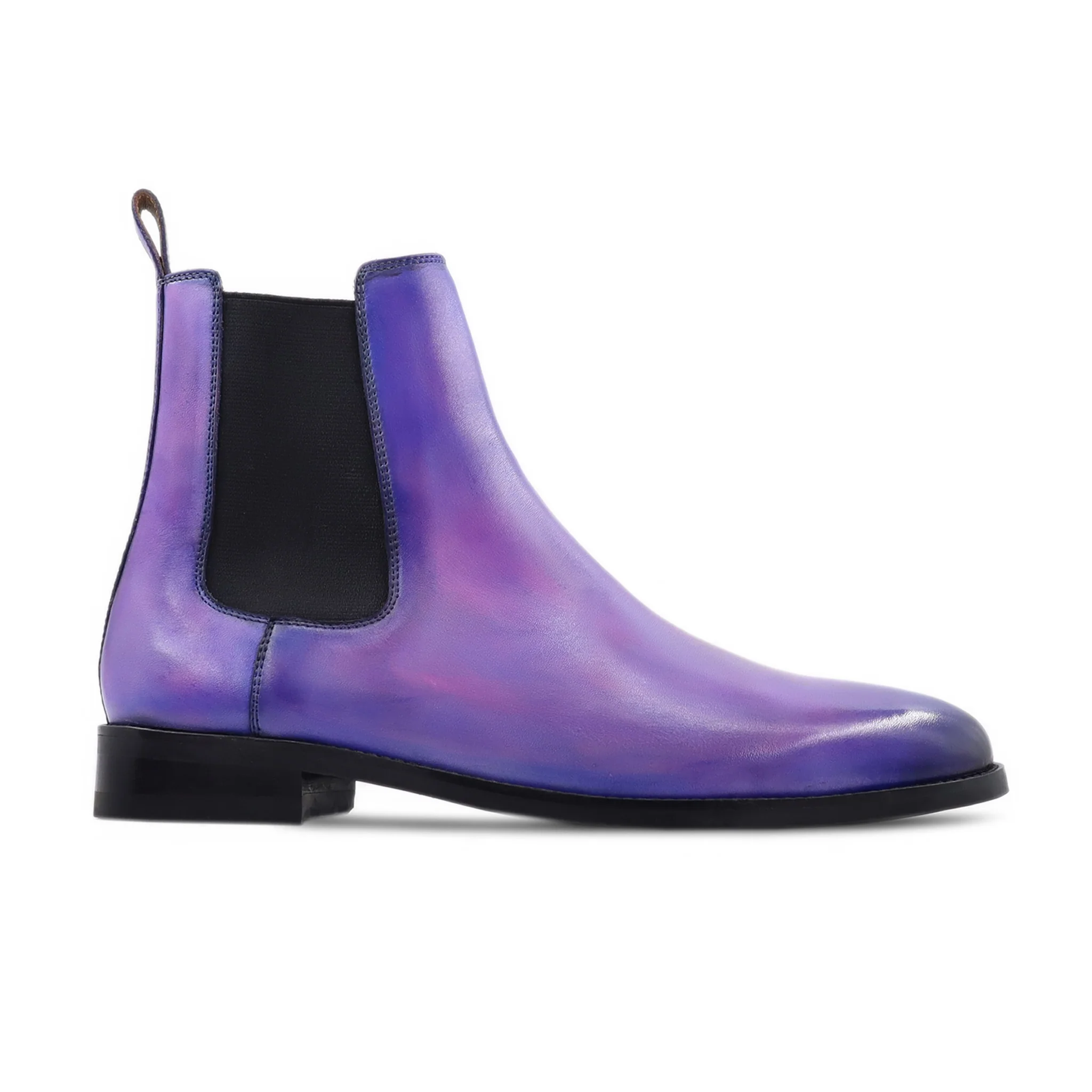 Miskol - Men's Lilac, Indigo and Violet Patina Calf Leather Chelsea Boot - Image 2