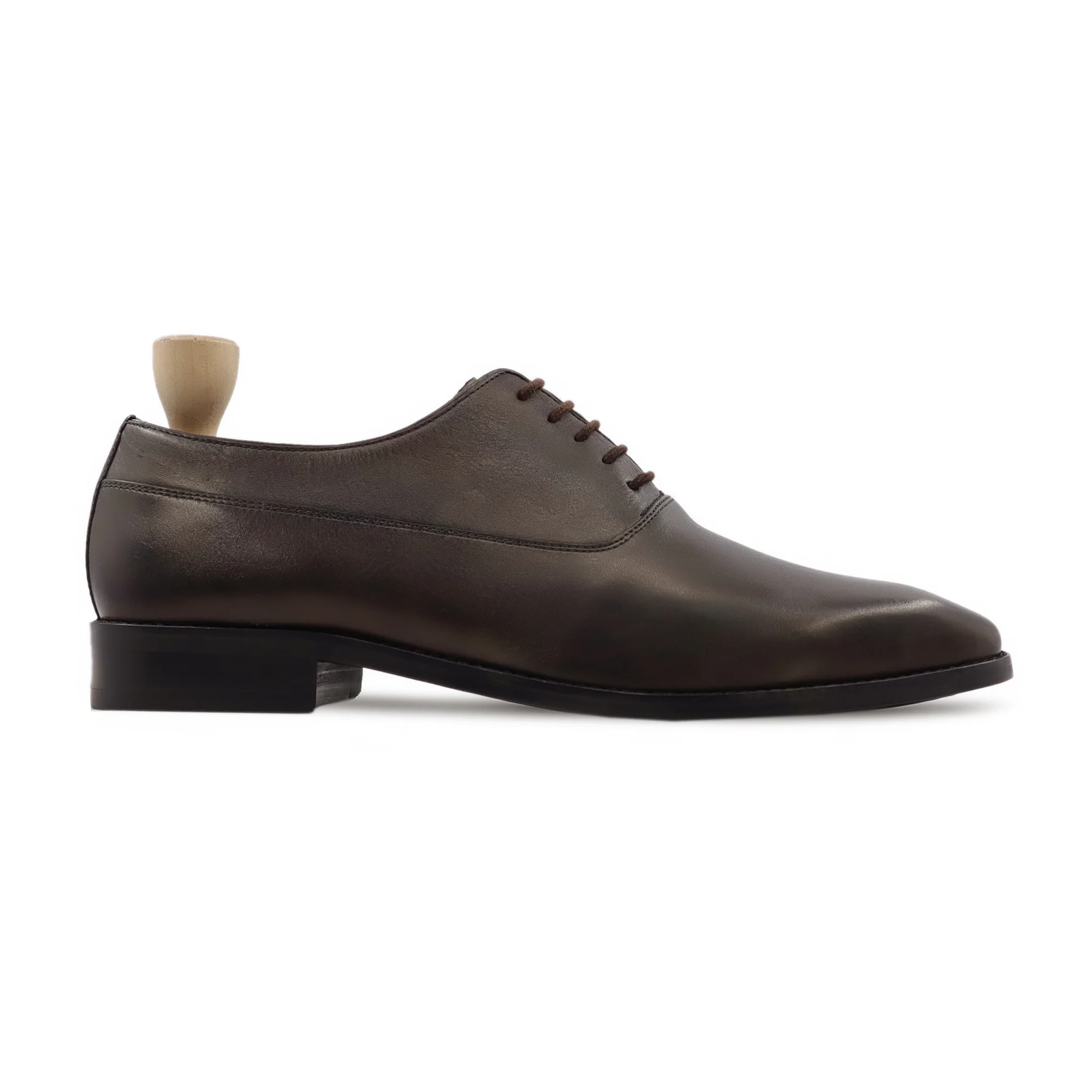 Myko - Men's Dark Brown Calf Leather Oxford Shoe - Image 2