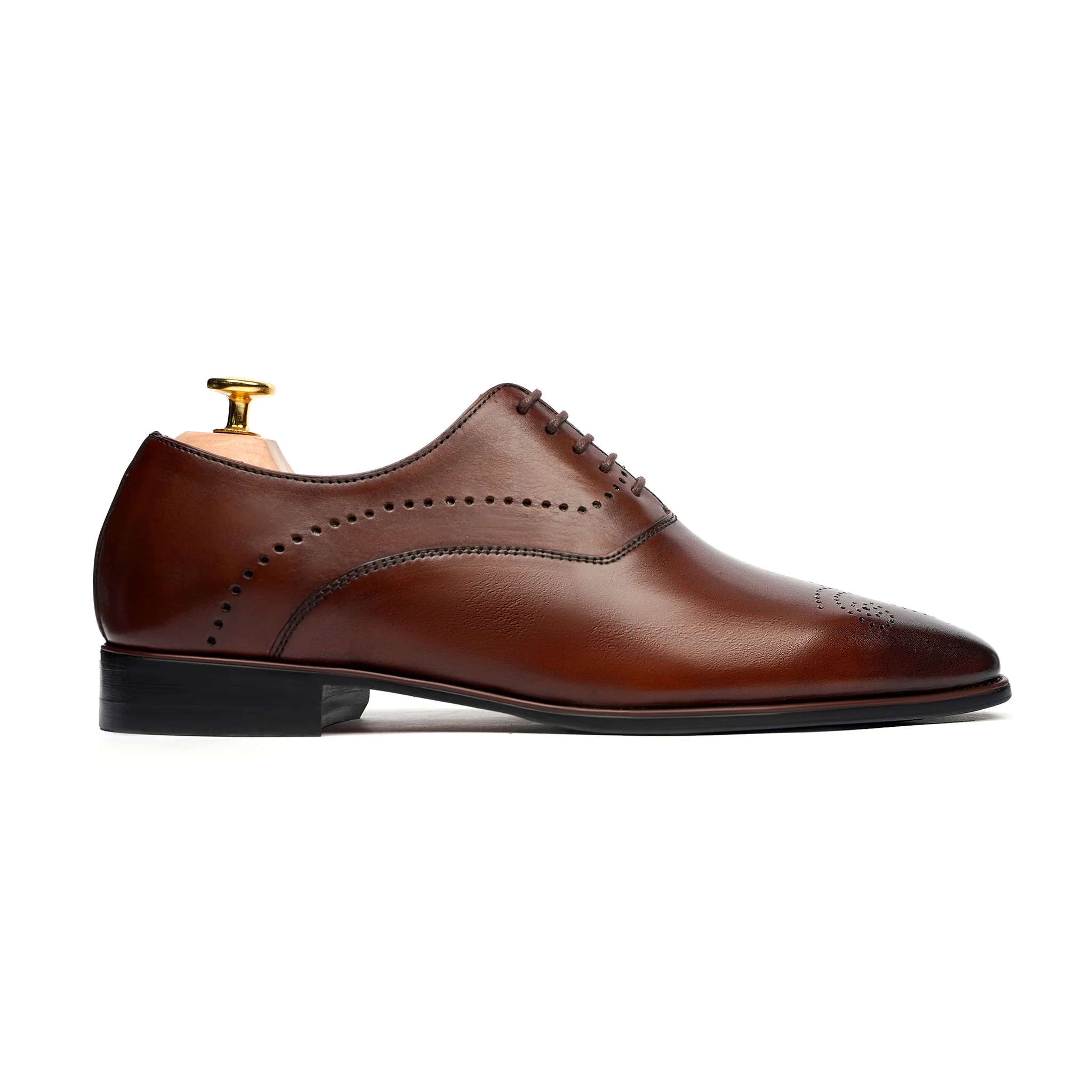 Elio - Men's Reddish Brown Calf Leather Oxford Shoe - Image 2