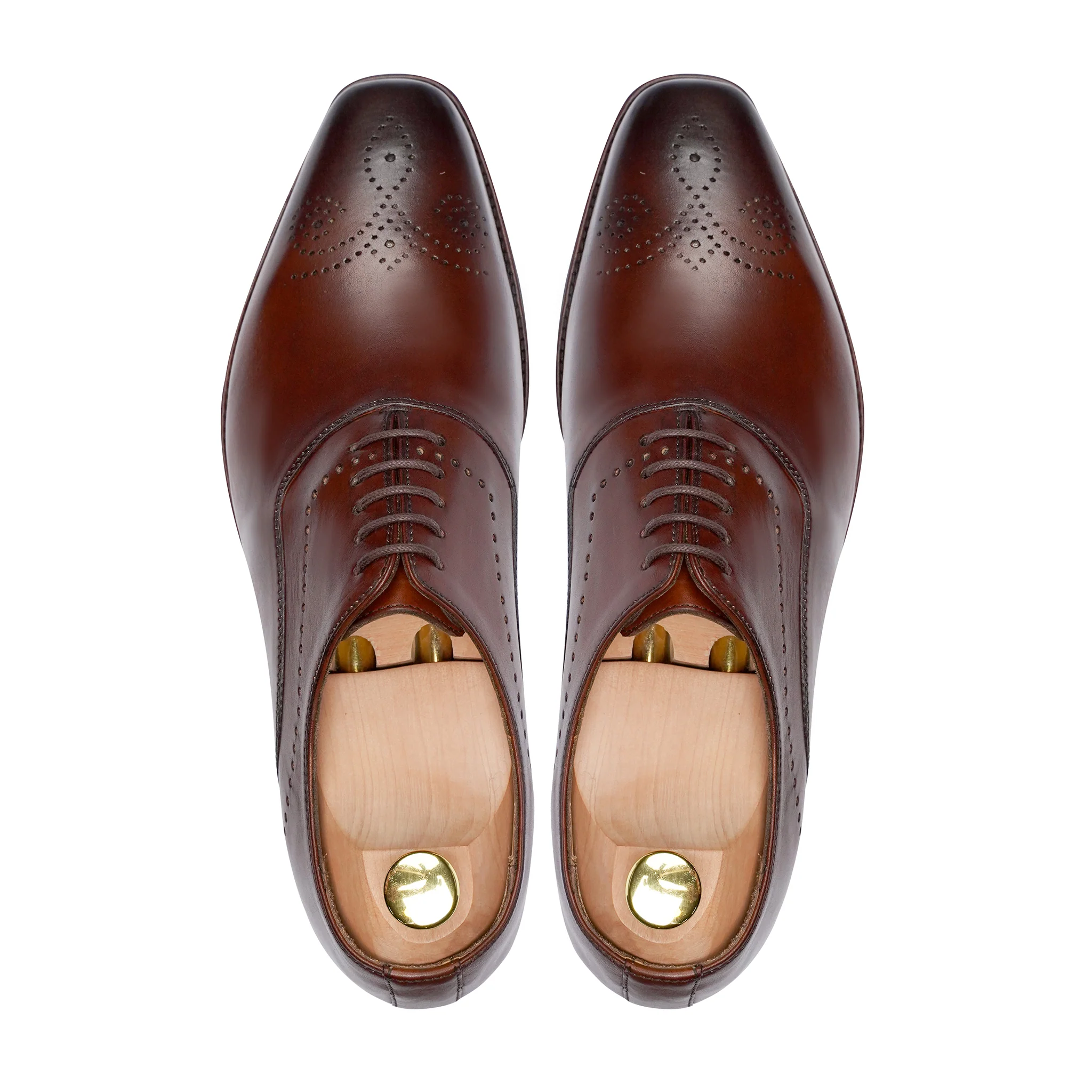 Elio - Men's Reddish Brown Calf Leather Oxford Shoe - Image 3