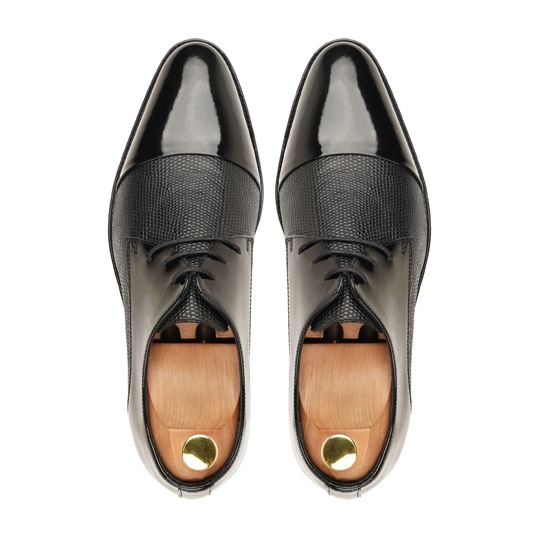 Newyork - Men's Black Patent Leather Derby Shoe - Image 3