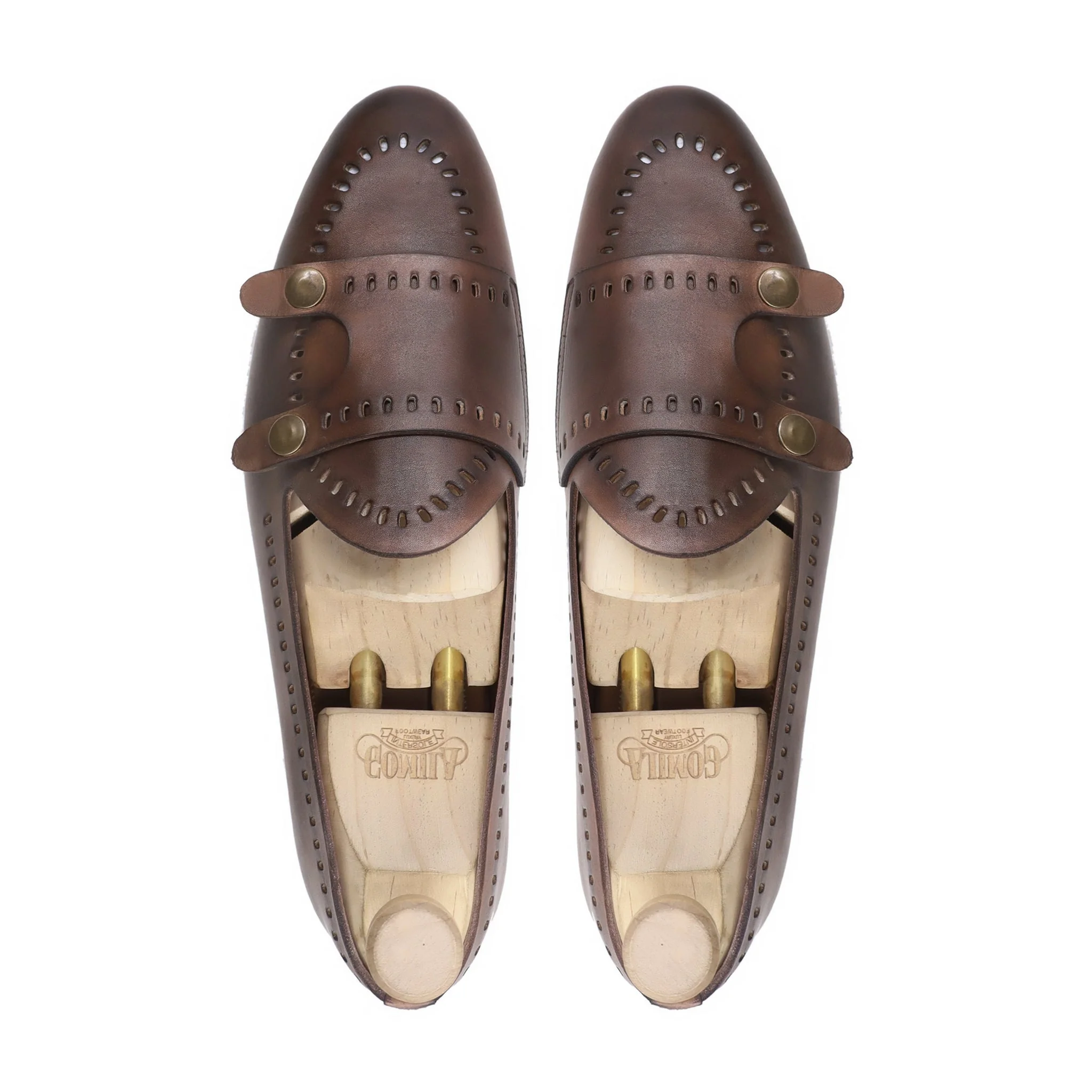 Nobu - Men's Brown Patina Calf Leather Loafer - Image 3