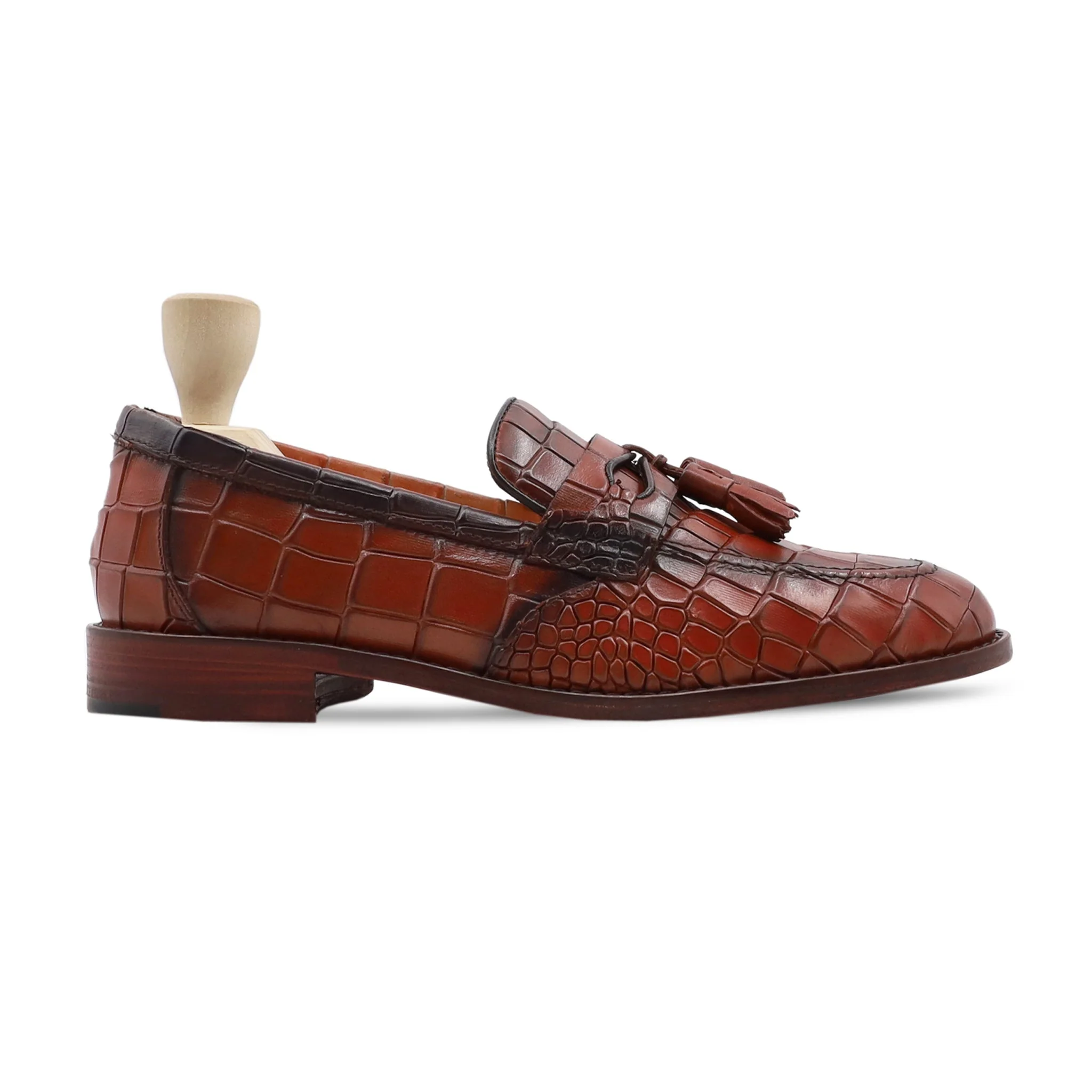 Nottingham - Men's Orange Tan Calf Leather Loafer - Image 2