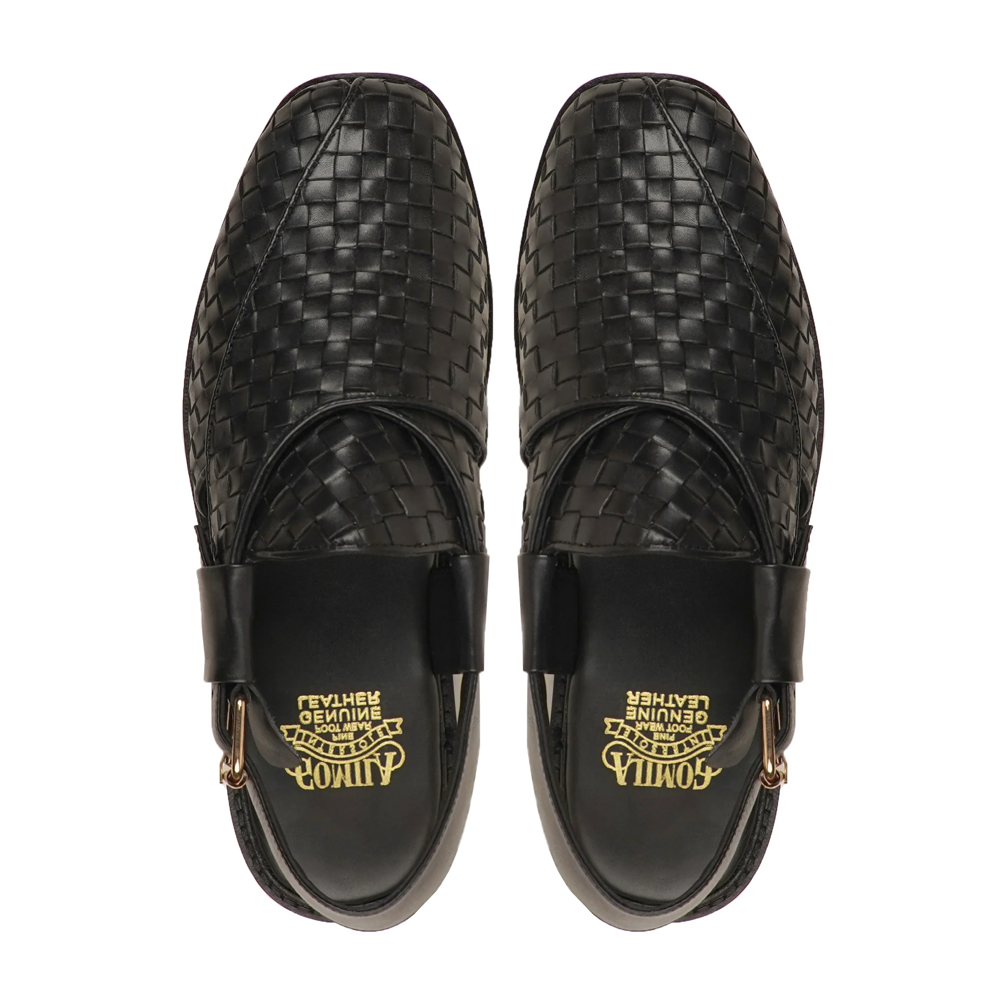 Mitsuko - Men's Black Hand Woven Calf Leather Sandal - Image 3