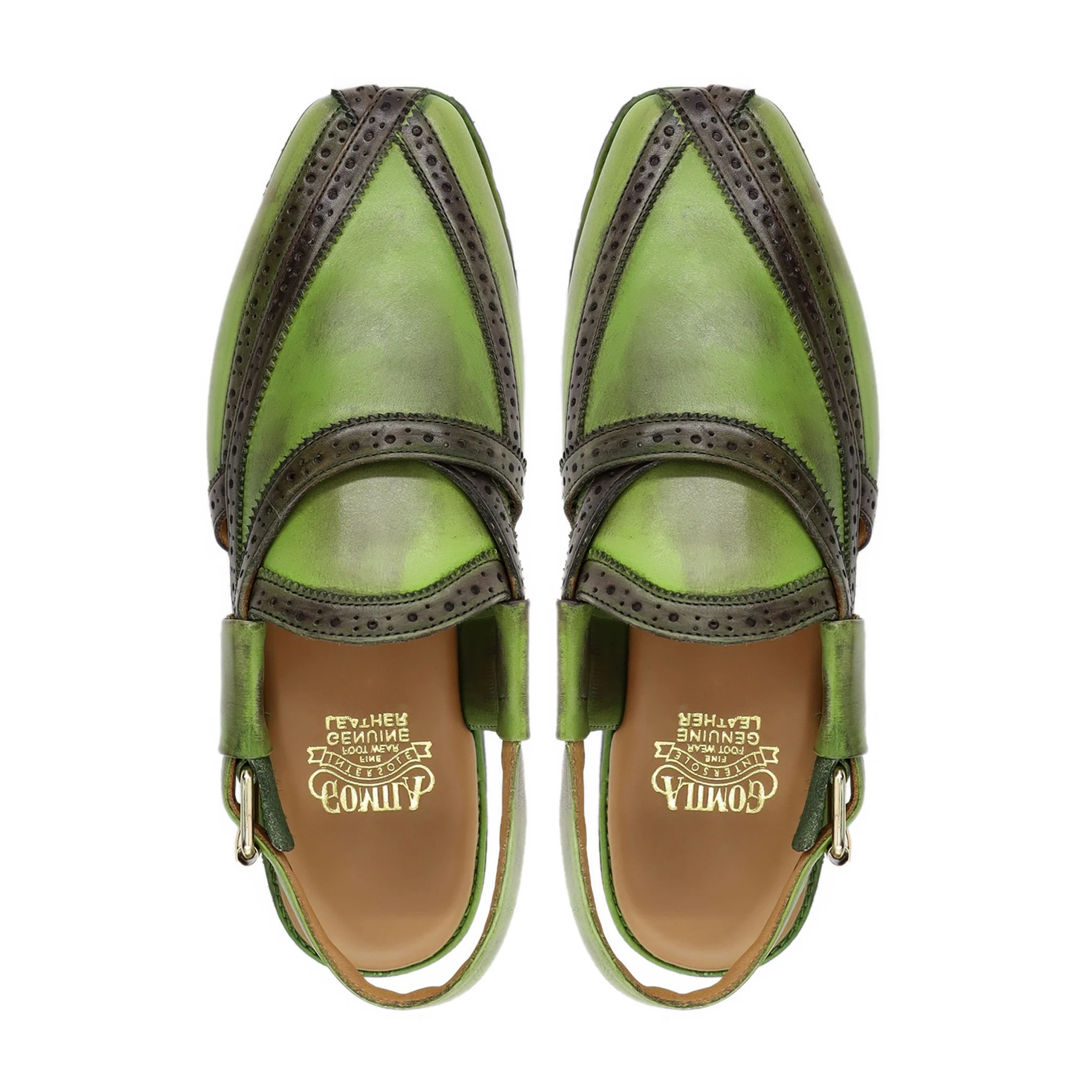 Sonomi - Men's Burnished Green Calf Leather Sandal - Image 3