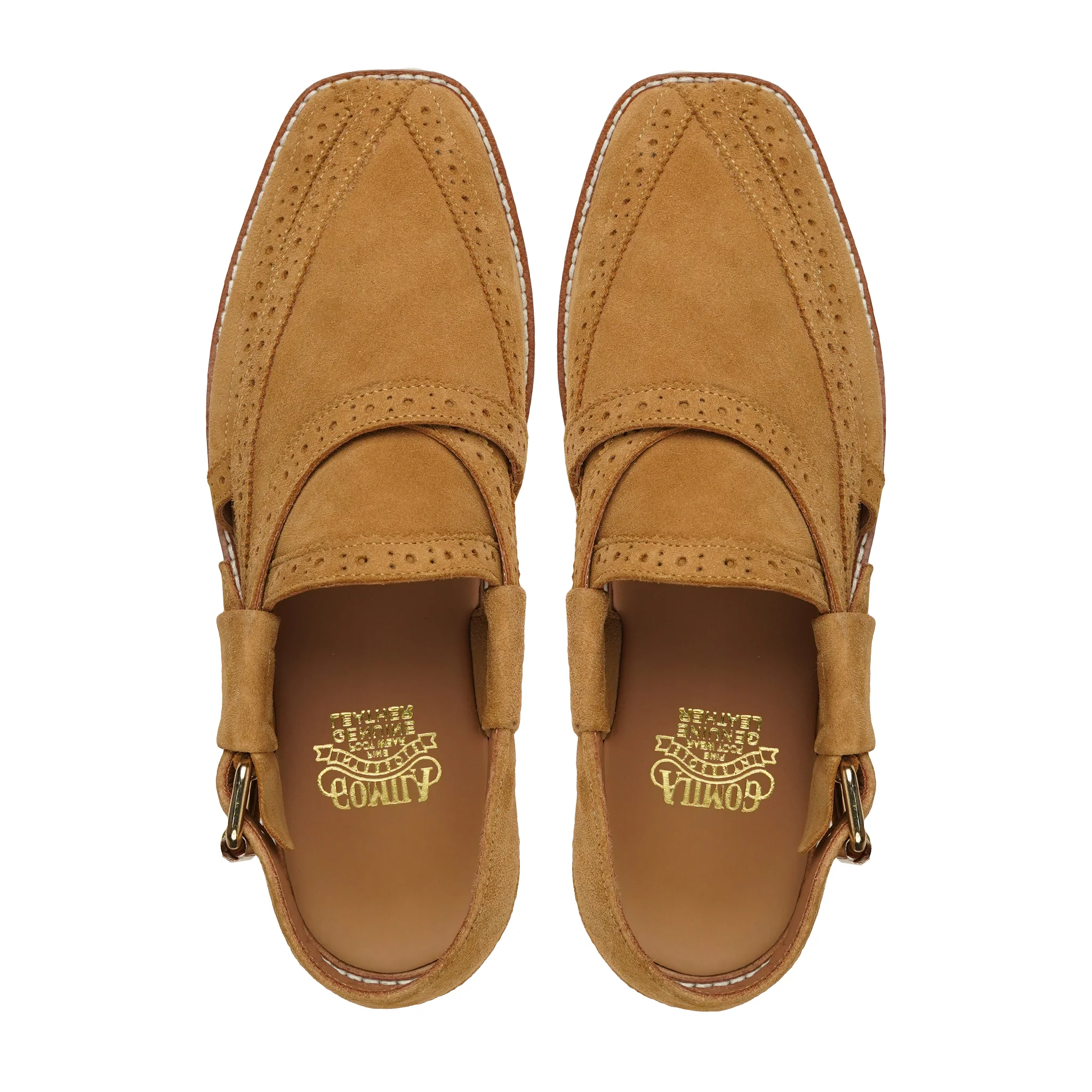 Satsuki - Men's Tan Kid Suede Sandal - Image 3