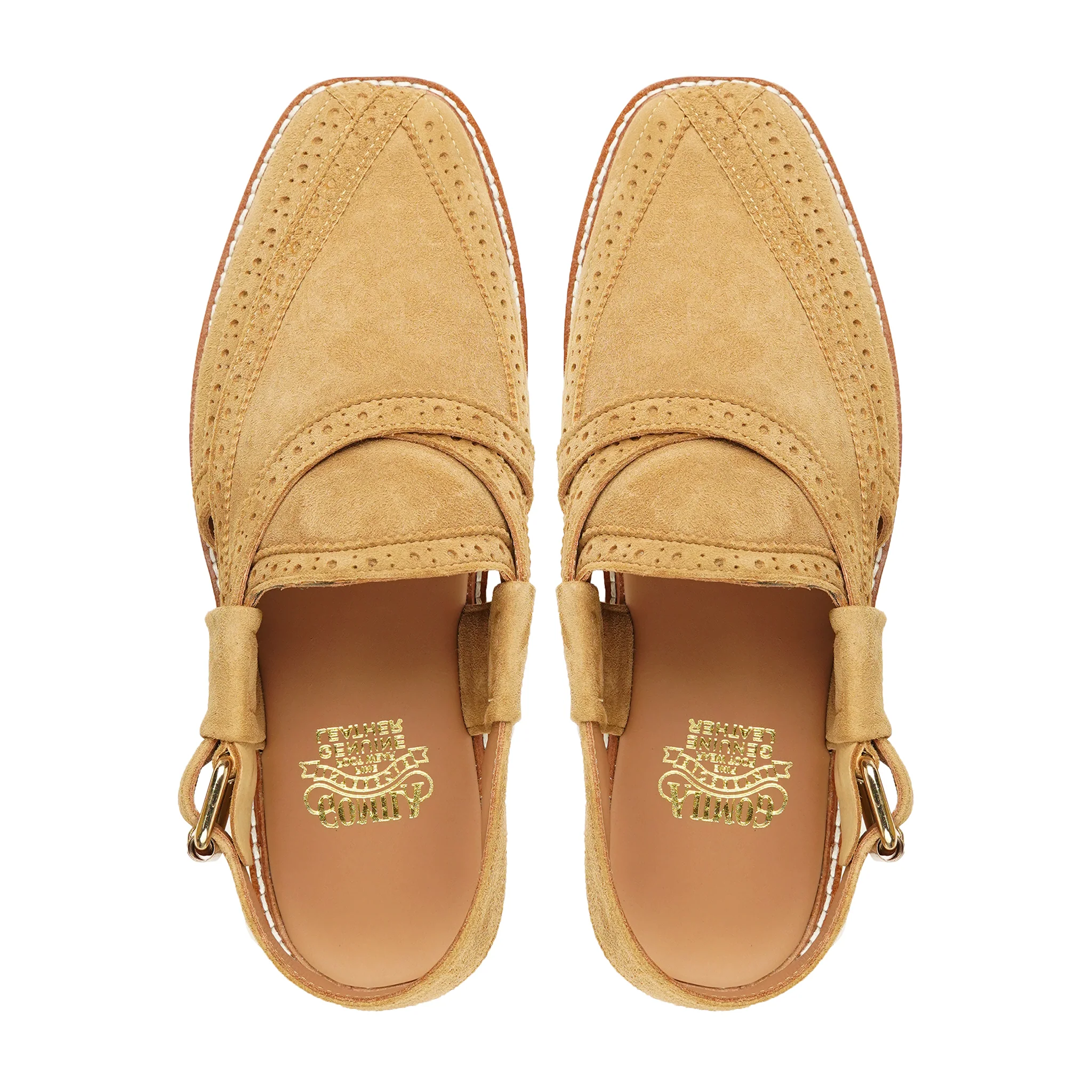 Chika - Men's Tan Kid Suede Sandal - Image 3