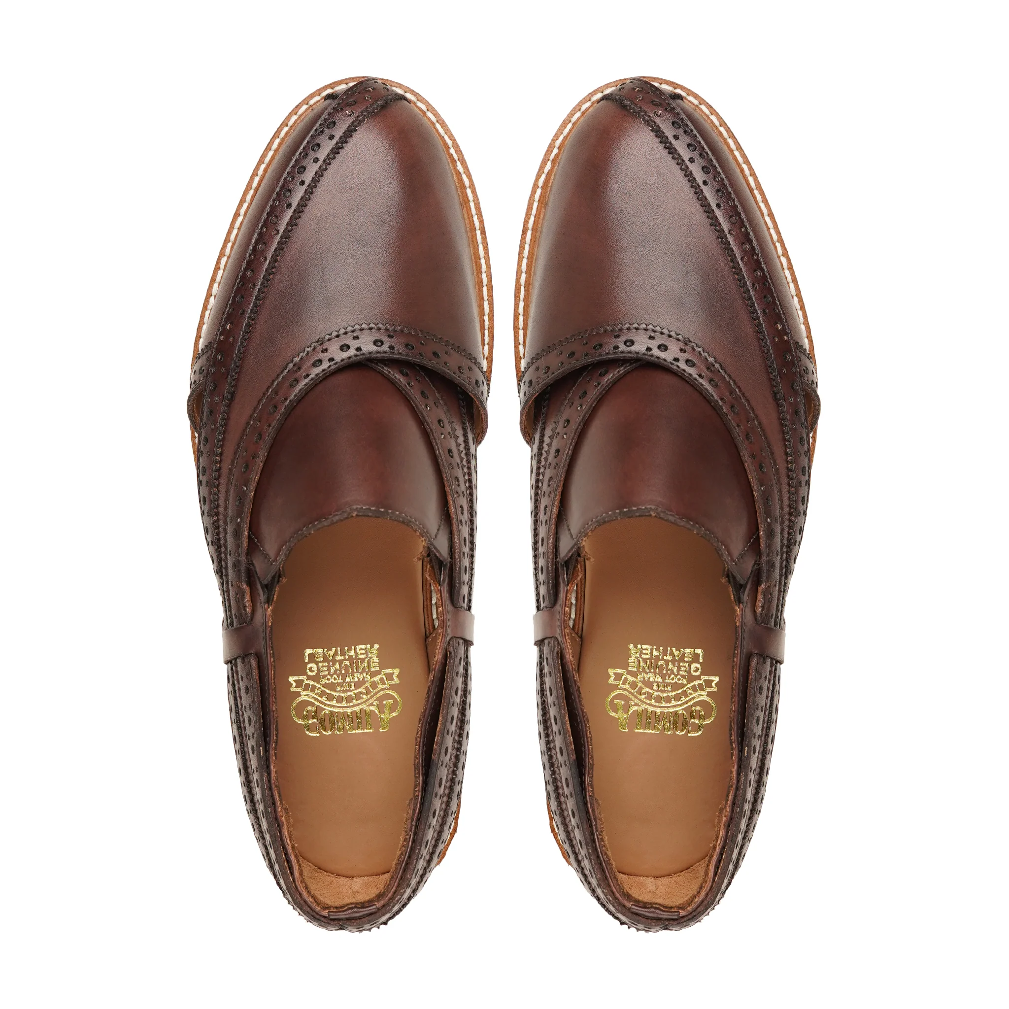 Giyani - Men's Dark Brown Calf Leather Sandal - Image 3