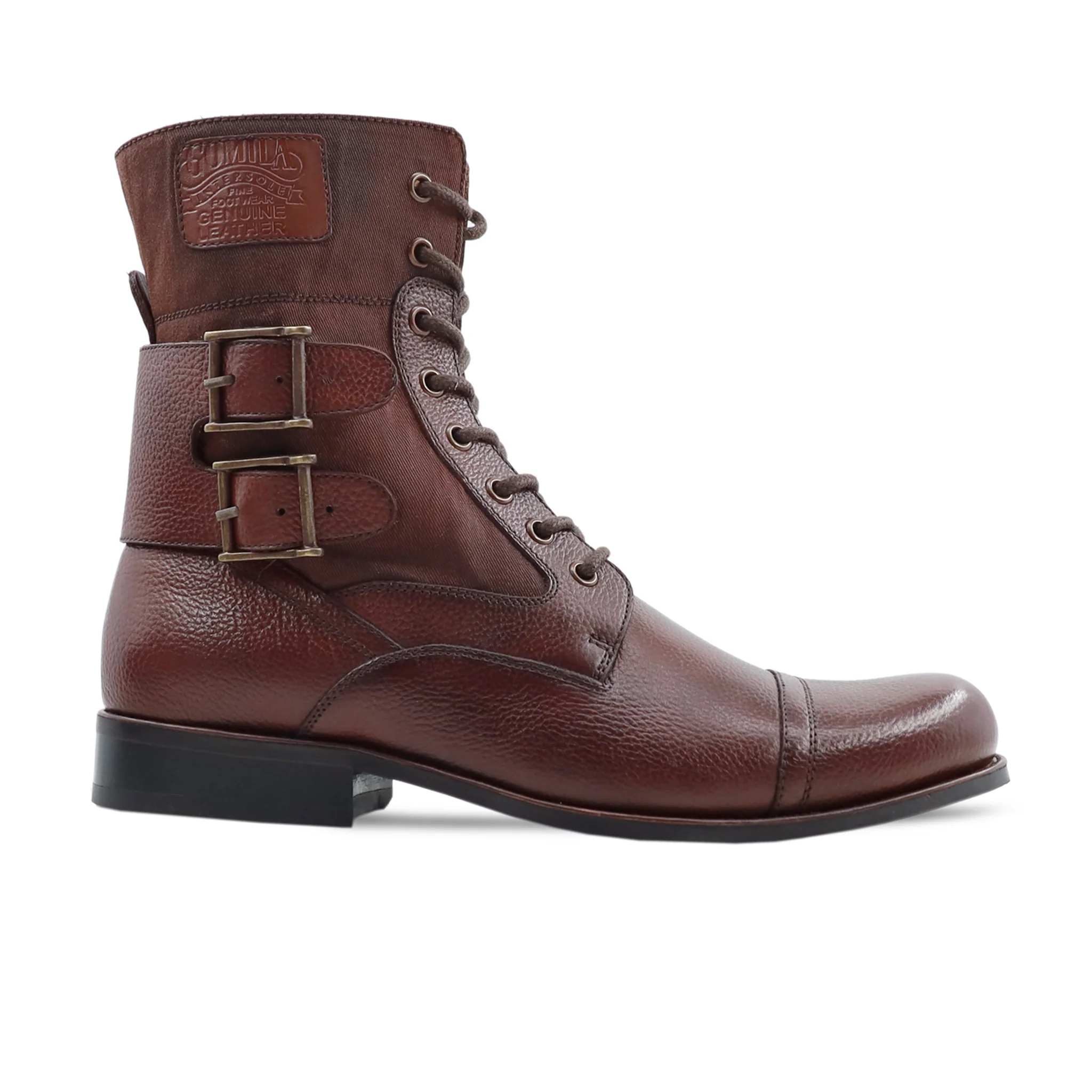 Okmok - Men's Oxblood Pebble Grain Leather Boot - Image 2